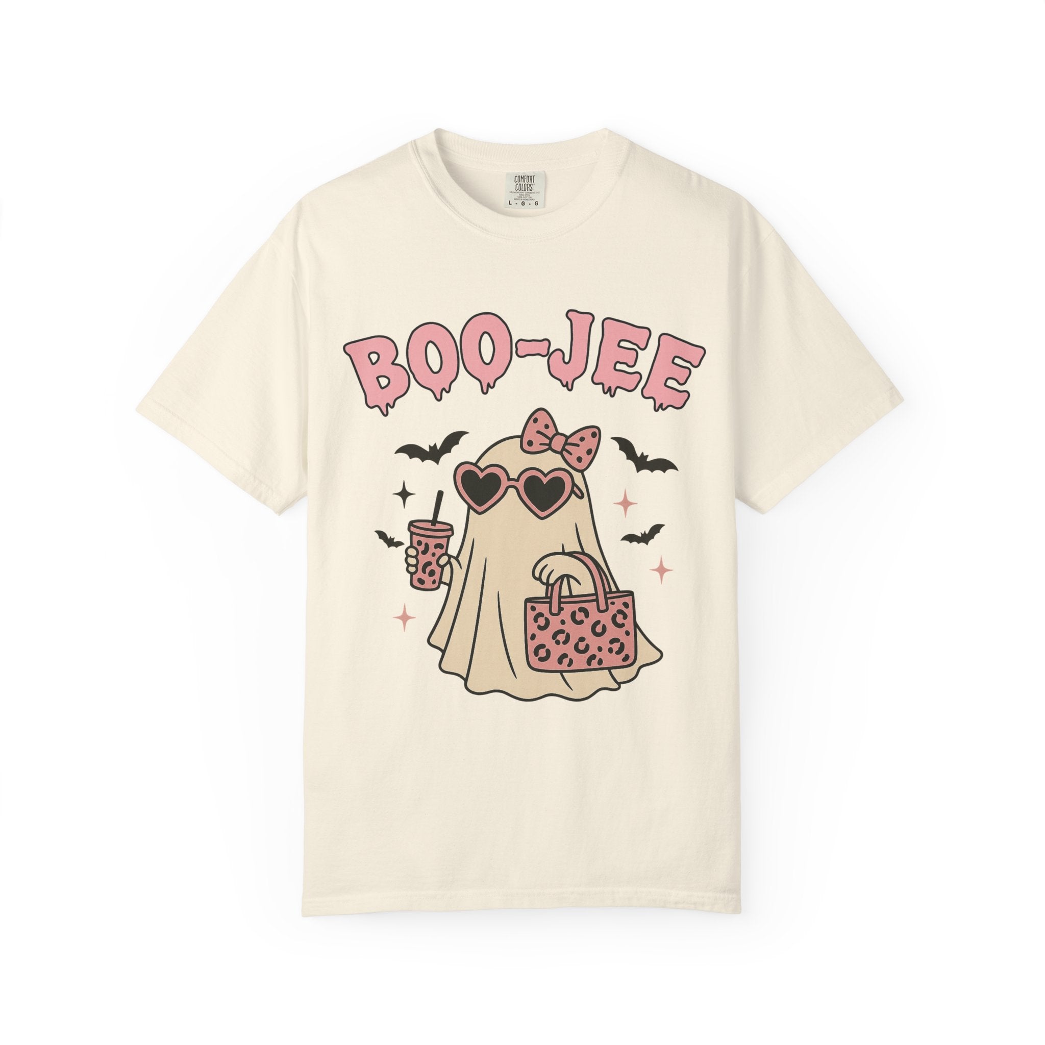 Boo-Jee Ghostly Unisex T-shirt, Halloween Apparel, Cute Ghost Tee, Trendy Halloween Shirt, Casual Fall Outfit