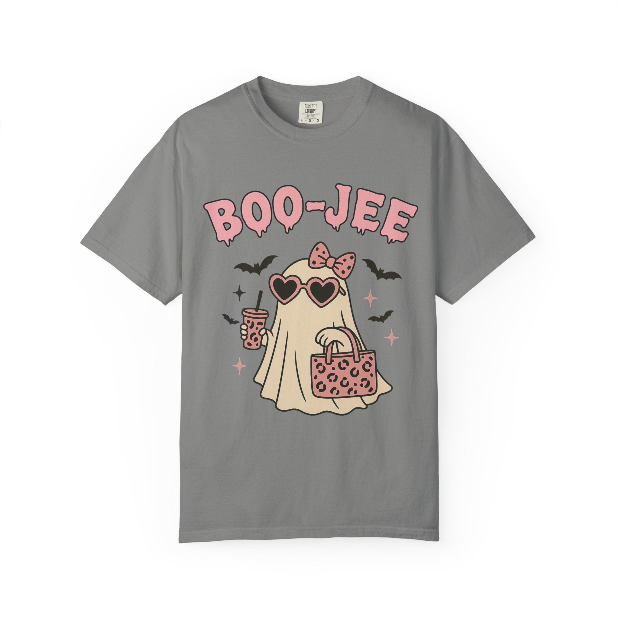 Boo-Jee Ghostly Unisex T-shirt, Halloween Apparel, Cute Ghost Tee, Trendy Halloween Shirt, Casual Fall Outfit