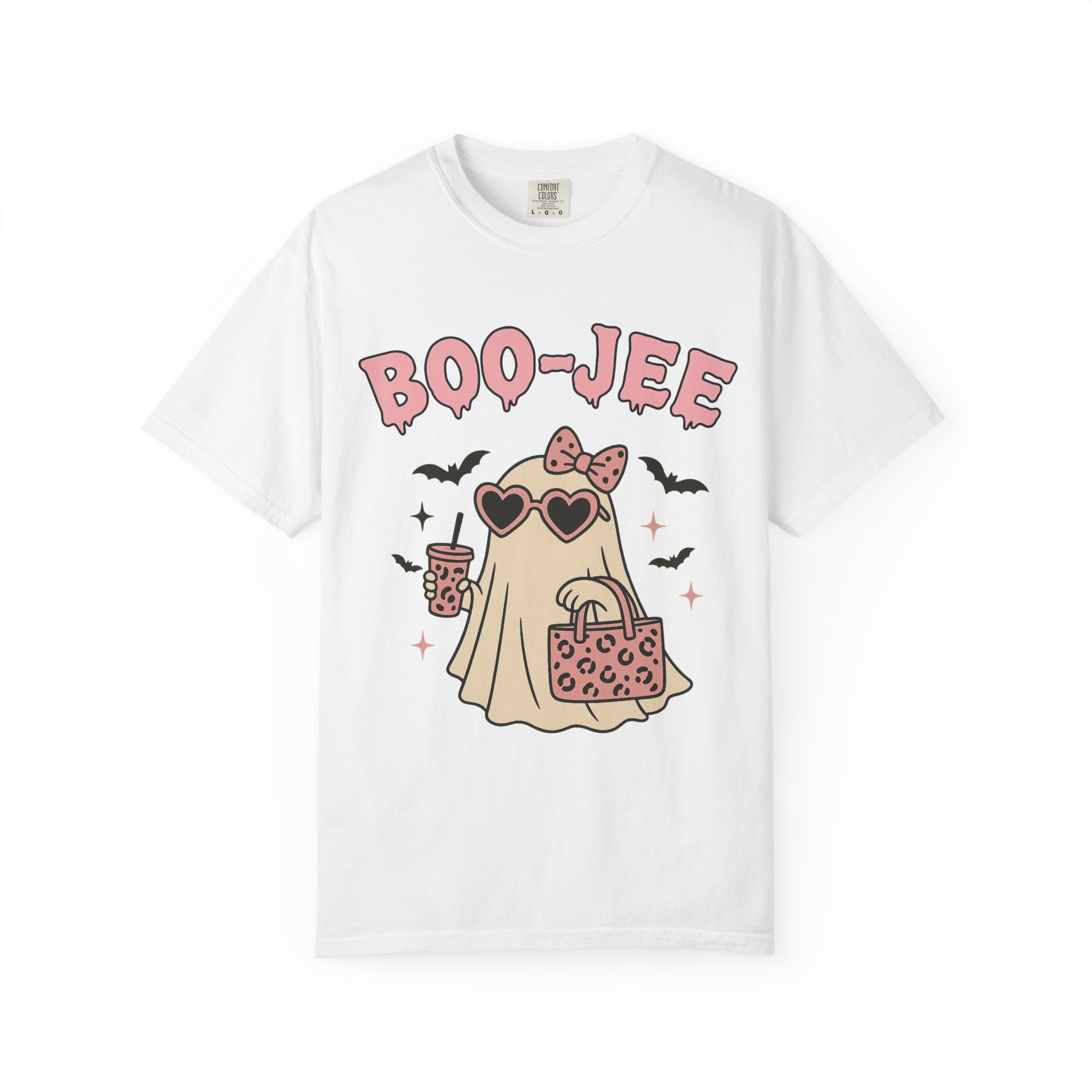 Boo-Jee Ghostly Unisex T-shirt, Halloween Apparel, Cute Ghost Tee, Trendy Halloween Shirt, Casual Fall Outfit