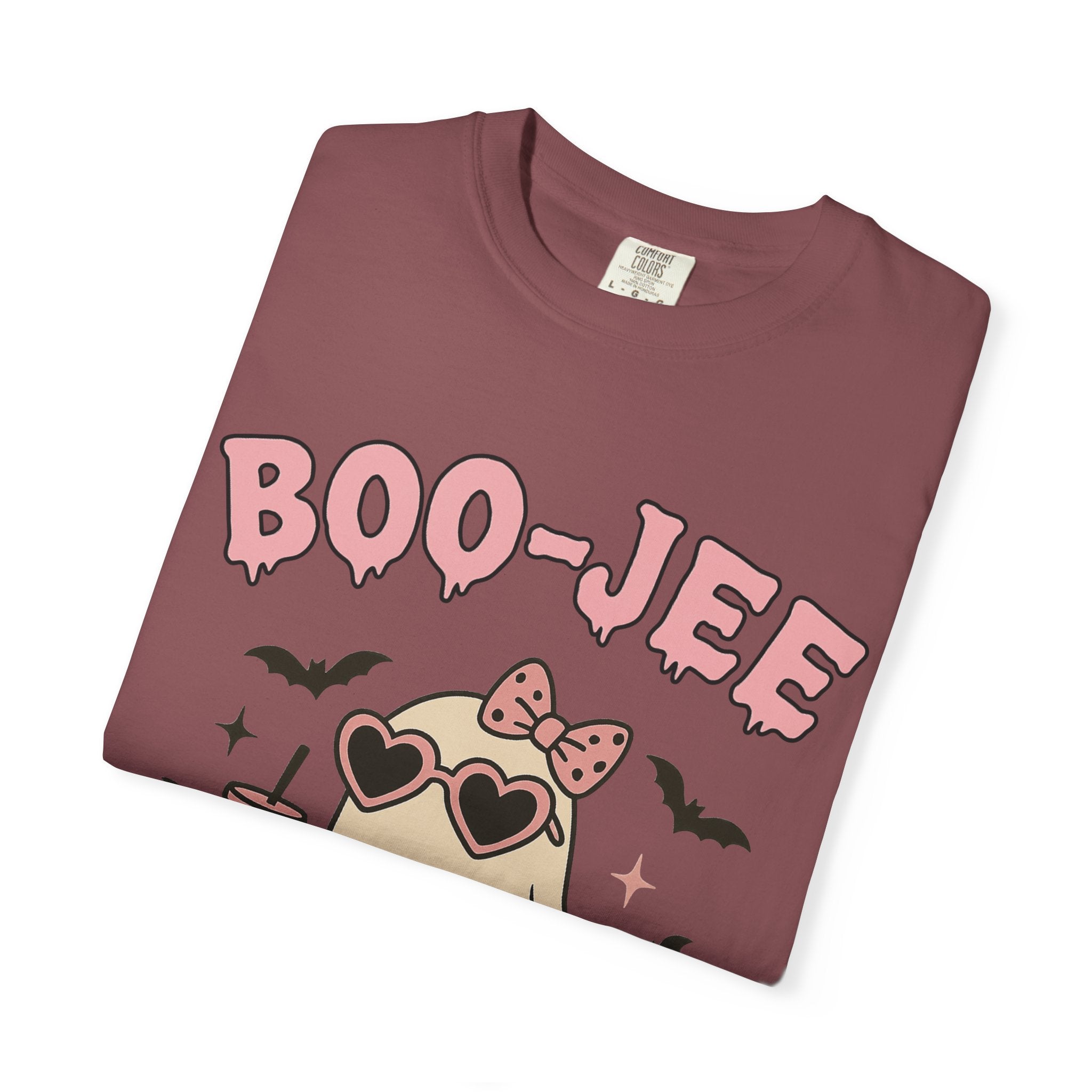 Boo-Jee Ghostly Unisex T-shirt, Halloween Apparel, Cute Ghost Tee, Trendy Halloween Shirt, Casual Fall Outfit