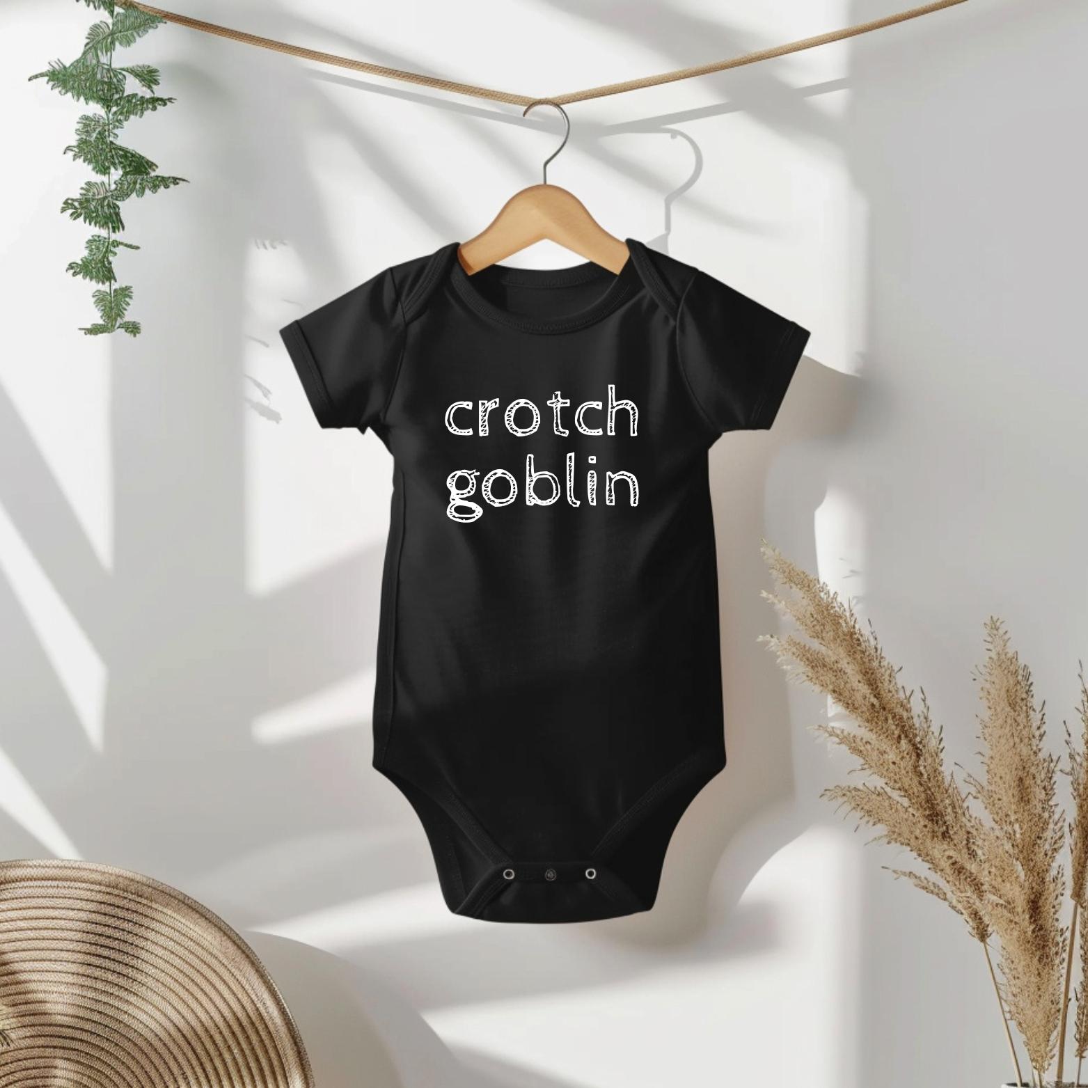 Hilarious Crotch Golblin Baby Bodysuit- Funny Baby Shower Gift- Hilarious New Mom New Dad Gift Idea- Lol Baby Gifting- Best Baby Shower Gift