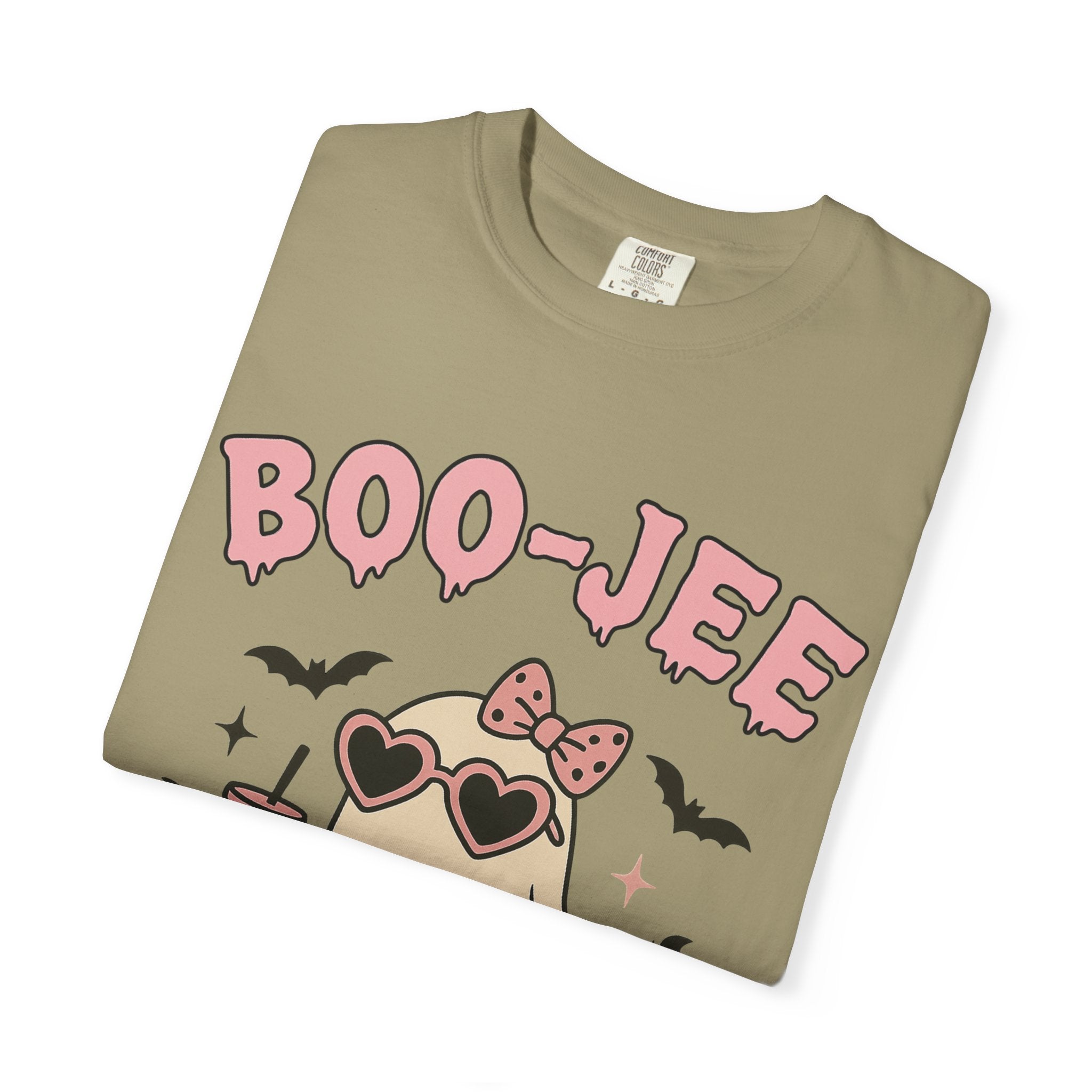 Boo-Jee Ghostly Unisex T-shirt, Halloween Apparel, Cute Ghost Tee, Trendy Halloween Shirt, Casual Fall Outfit