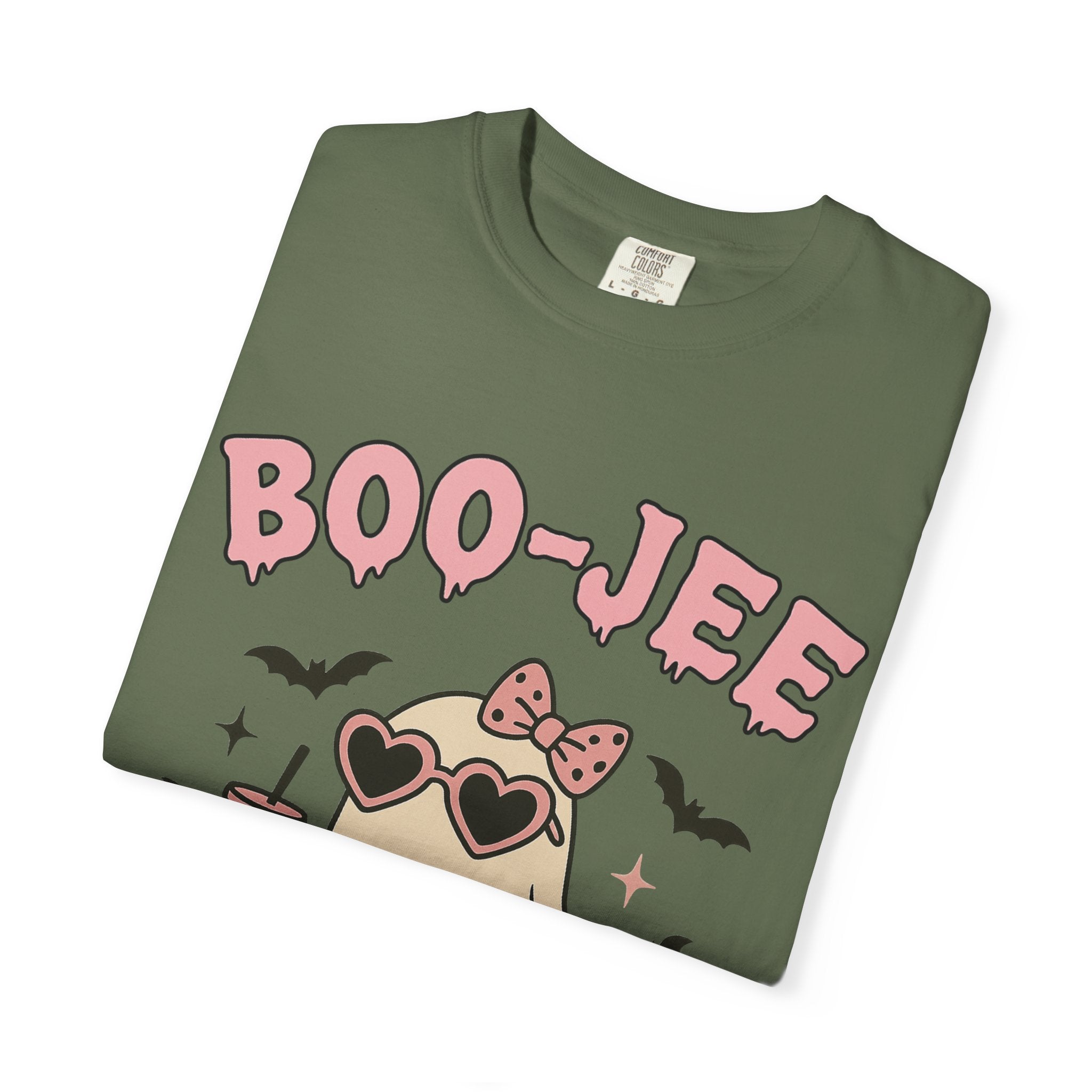 Boo-Jee Ghostly Unisex T-shirt, Halloween Apparel, Cute Ghost Tee, Trendy Halloween Shirt, Casual Fall Outfit