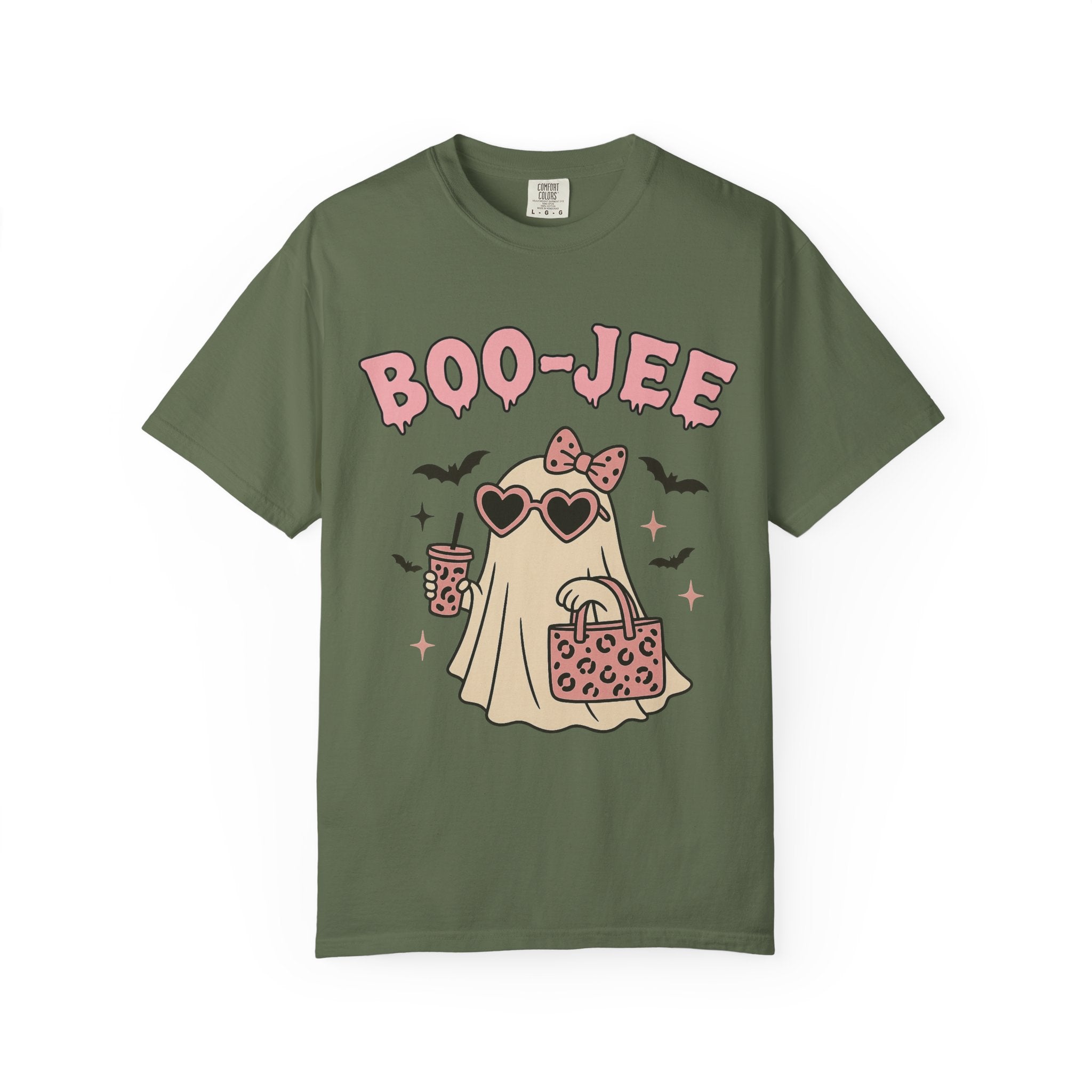 Boo-Jee Ghostly Unisex T-shirt, Halloween Apparel, Cute Ghost Tee, Trendy Halloween Shirt, Casual Fall Outfit
