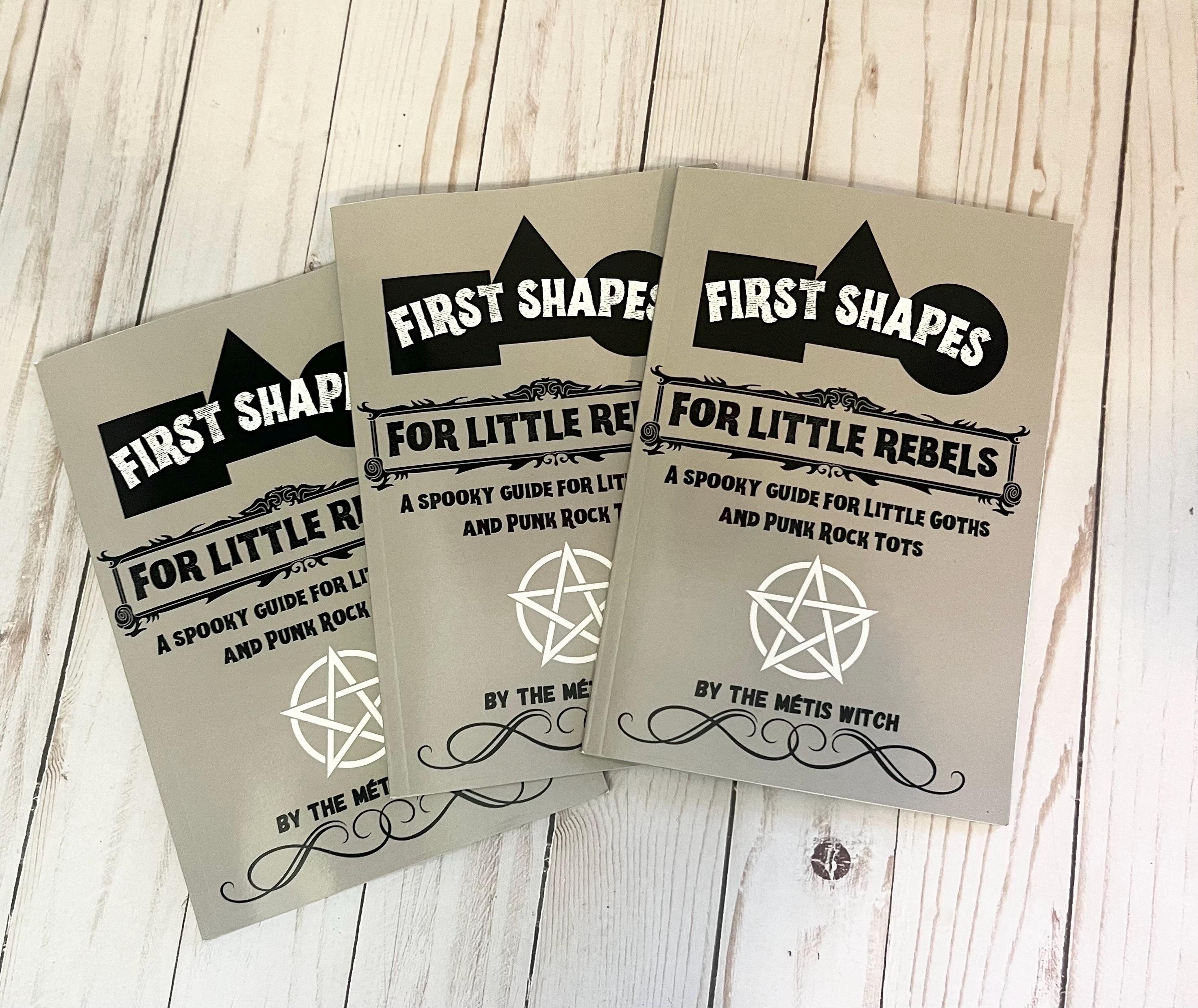 First Shape Books For Alternative Moms, Early Learning With Gothic Charm, First Shapes Book for Gothic Emo Moms,Occult Children’s Book
