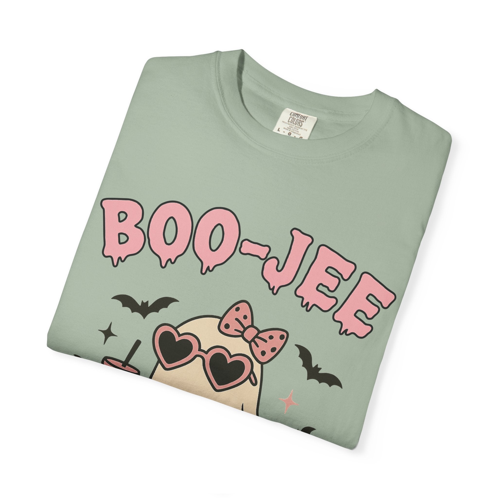 Boo-Jee Ghostly Unisex T-shirt, Halloween Apparel, Cute Ghost Tee, Trendy Halloween Shirt, Casual Fall Outfit