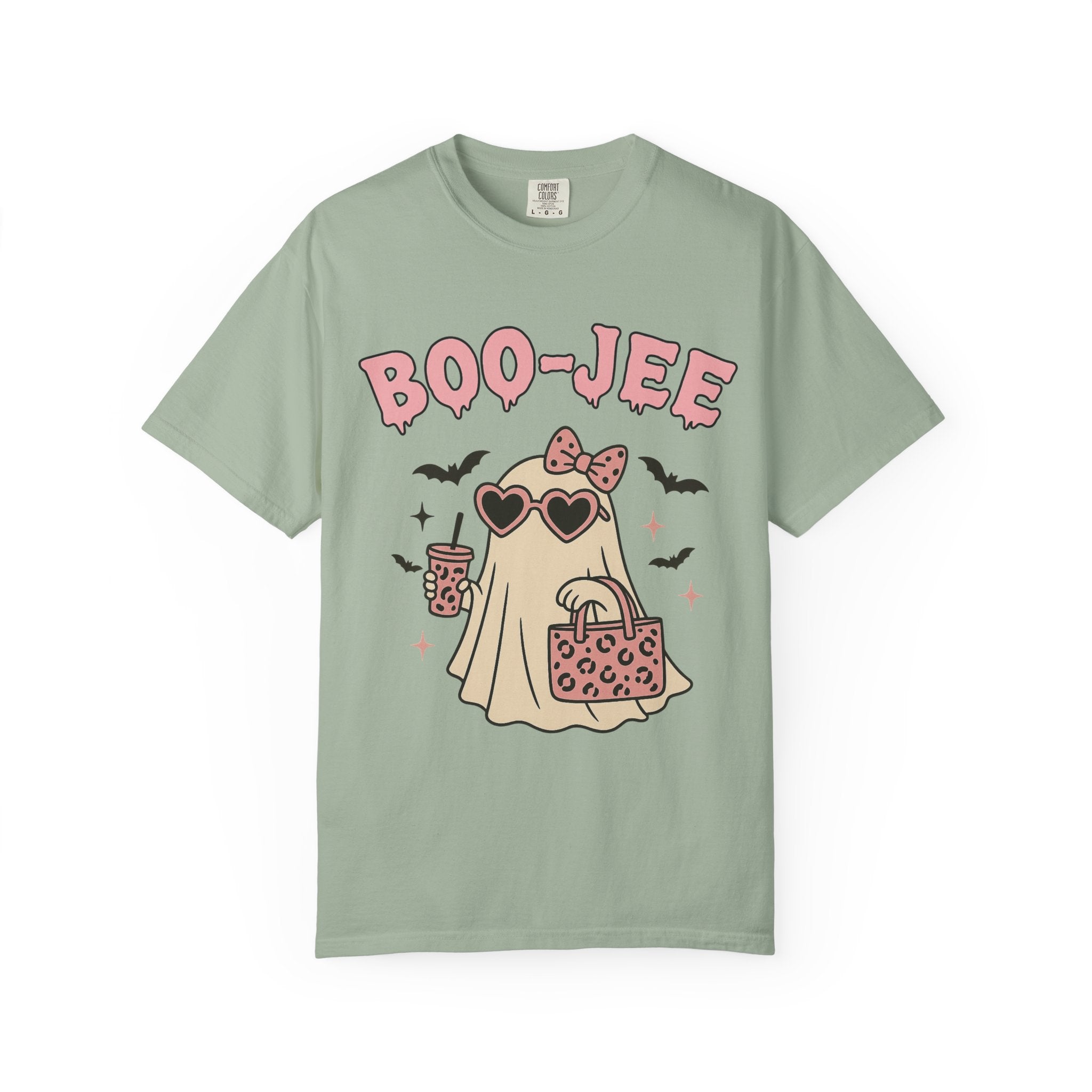 Boo-Jee Ghostly Unisex T-shirt, Halloween Apparel, Cute Ghost Tee, Trendy Halloween Shirt, Casual Fall Outfit