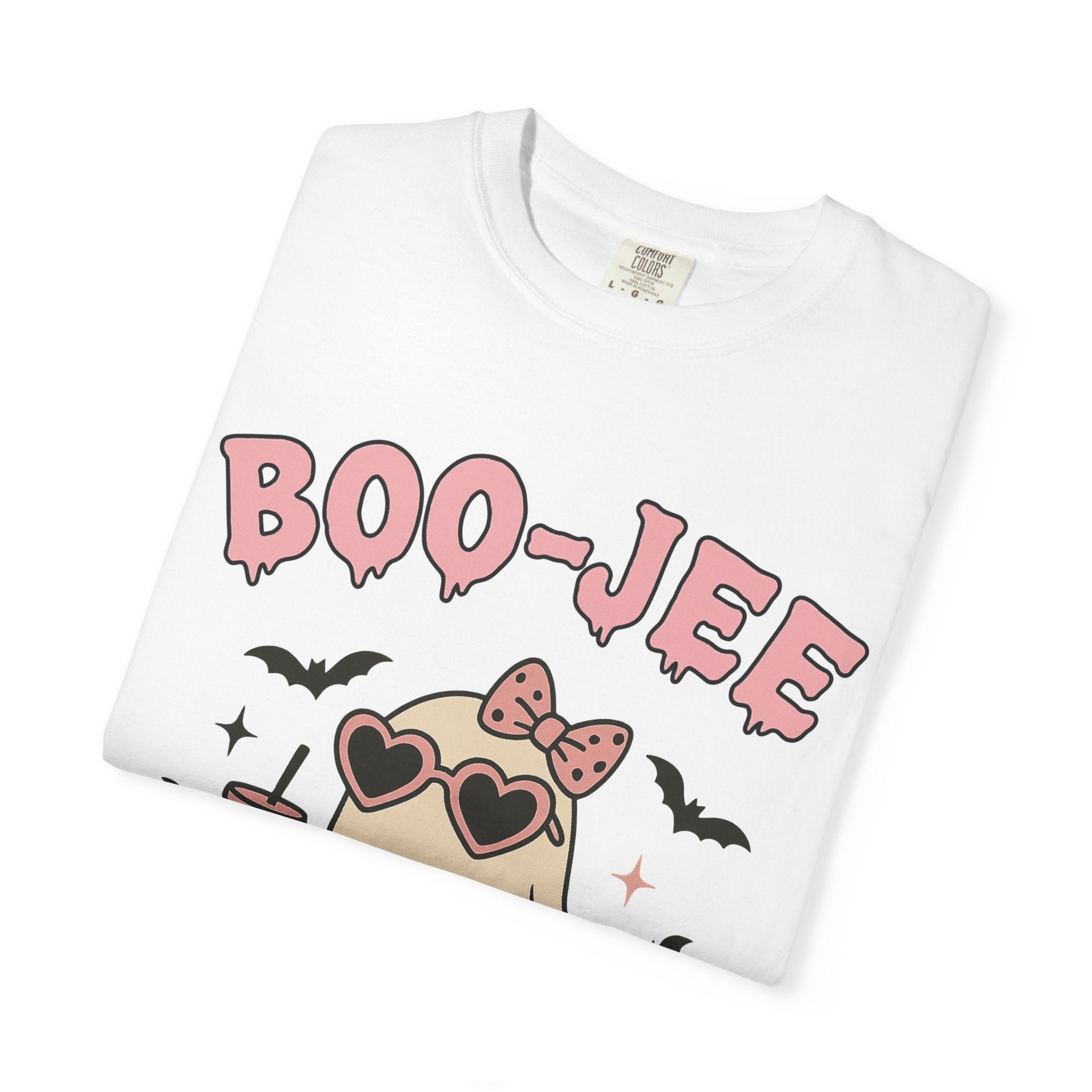 Boo-Jee Ghostly Unisex T-shirt, Halloween Apparel, Cute Ghost Tee, Trendy Halloween Shirt, Casual Fall Outfit