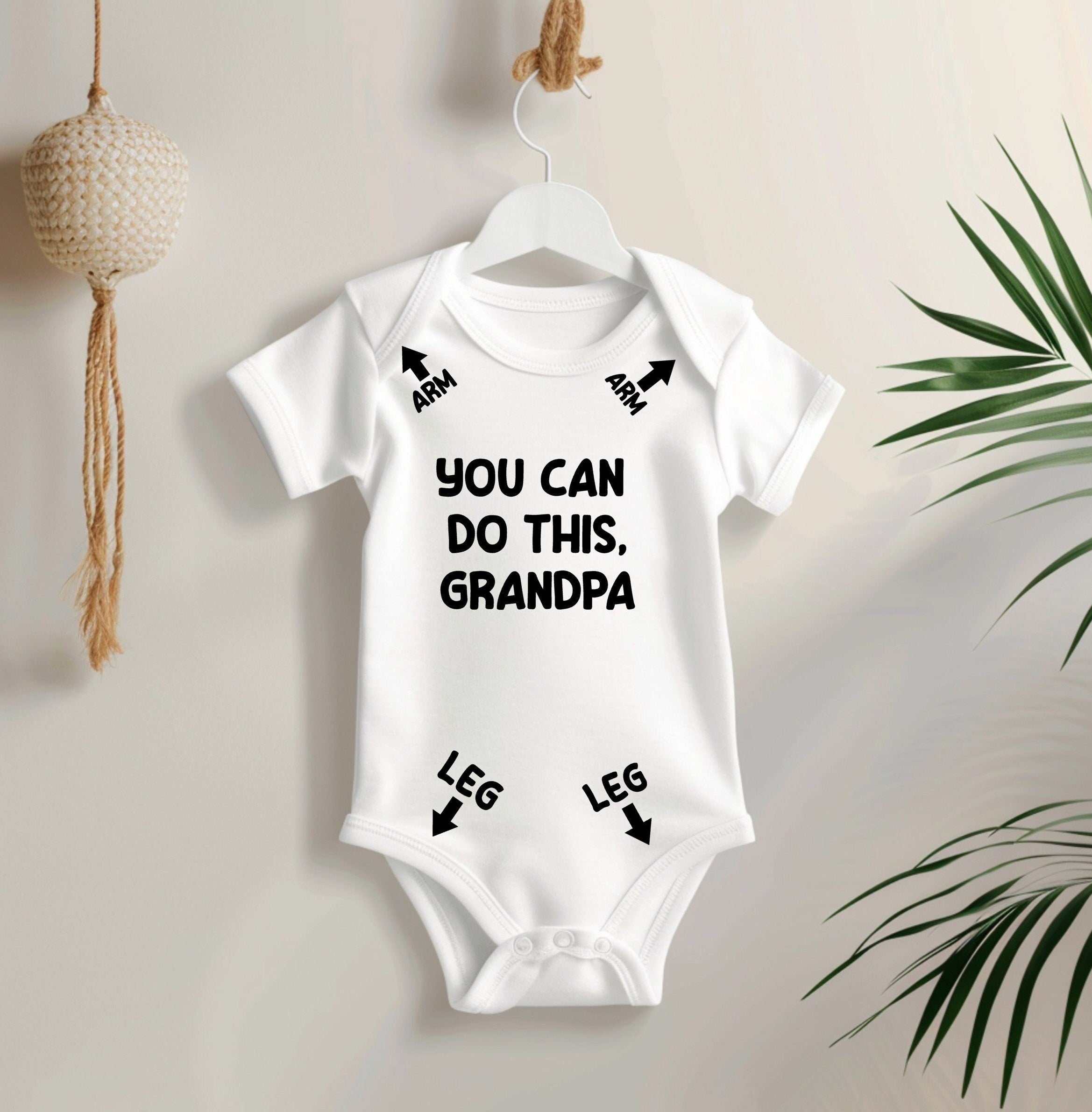 Funny Instructions Baby Bodysuit For Dad or Grandpa