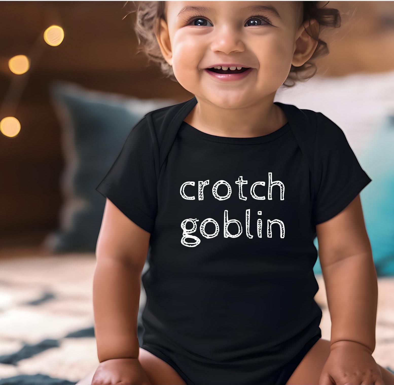 Hilarious Crotch Golblin Baby Bodysuit- Funny Baby Shower Gift- Hilarious New Mom New Dad Gift Idea- Lol Baby Gifting- Best Baby Shower Gift