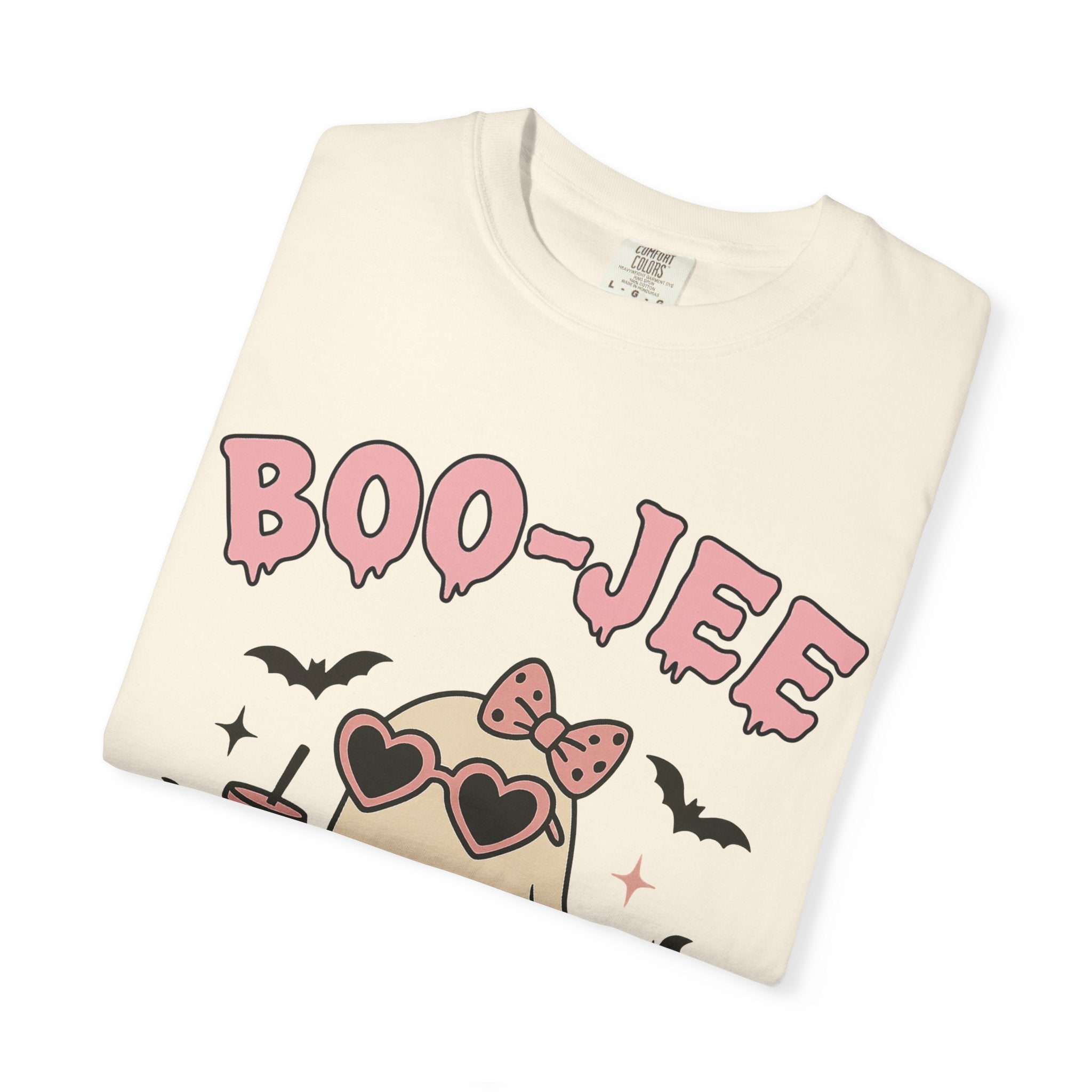 Boo-Jee Ghostly Unisex T-shirt, Halloween Apparel, Cute Ghost Tee, Trendy Halloween Shirt, Casual Fall Outfit