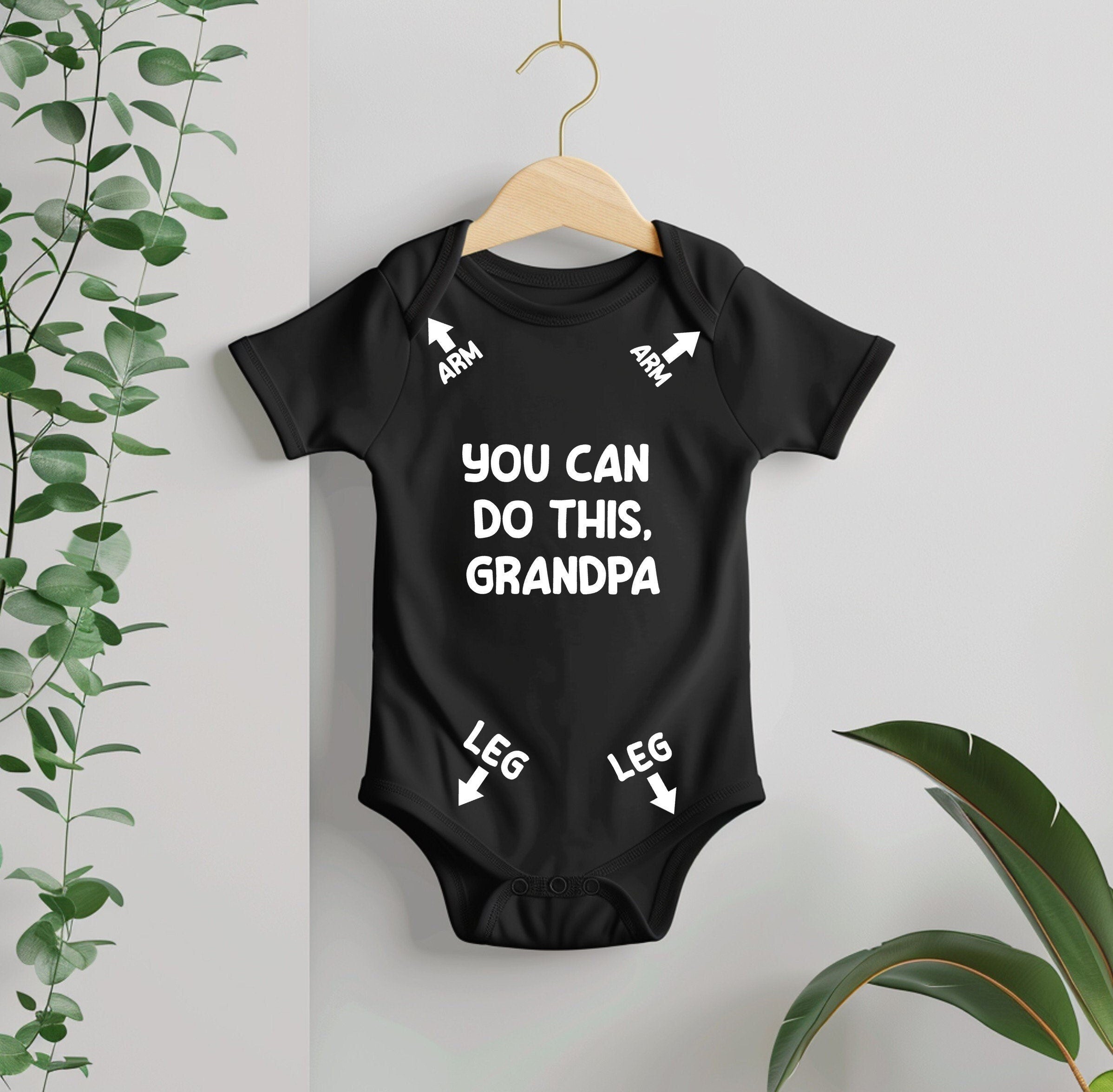 Funny Instructions Baby Bodysuit For Dad or Grandpa