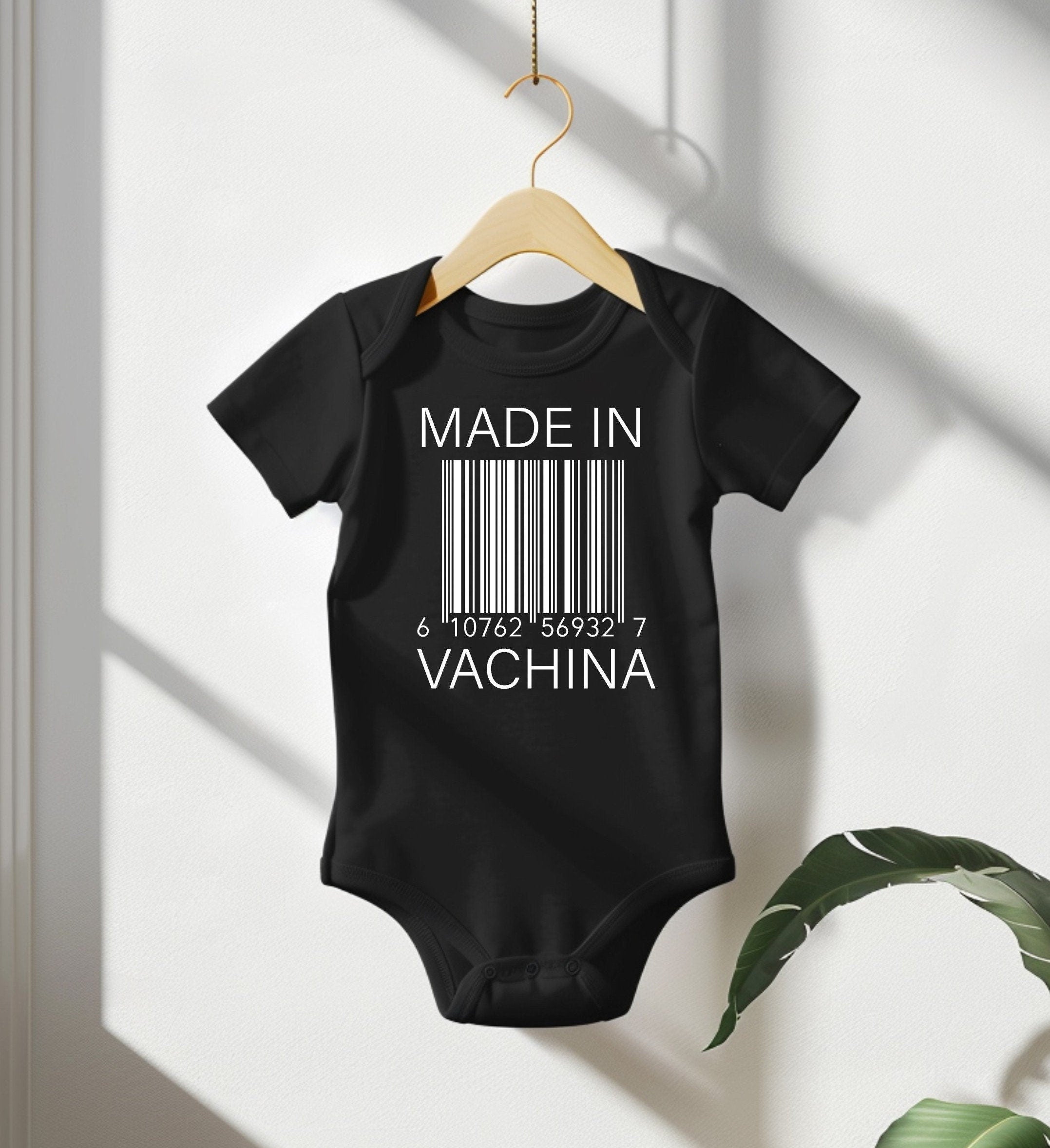 Made In Vachina Funny Baby Gift- Hilarious Baby Shower Gifts- Barcode Funny Baby Gift Cool Baby Apparel- New Mom Gift- Baby Sprinkle Idea