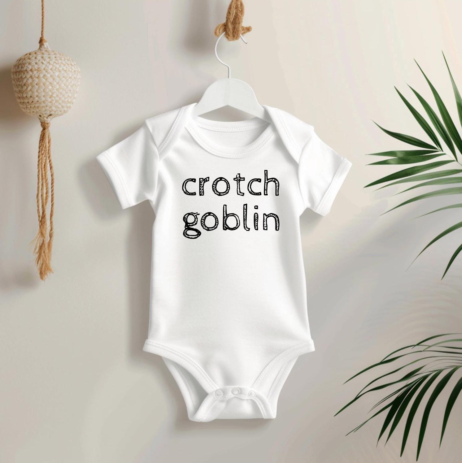 Hilarious Crotch Golblin Baby Bodysuit- Funny Baby Shower Gift- Hilarious New Mom New Dad Gift Idea- Lol Baby Gifting- Best Baby Shower Gift