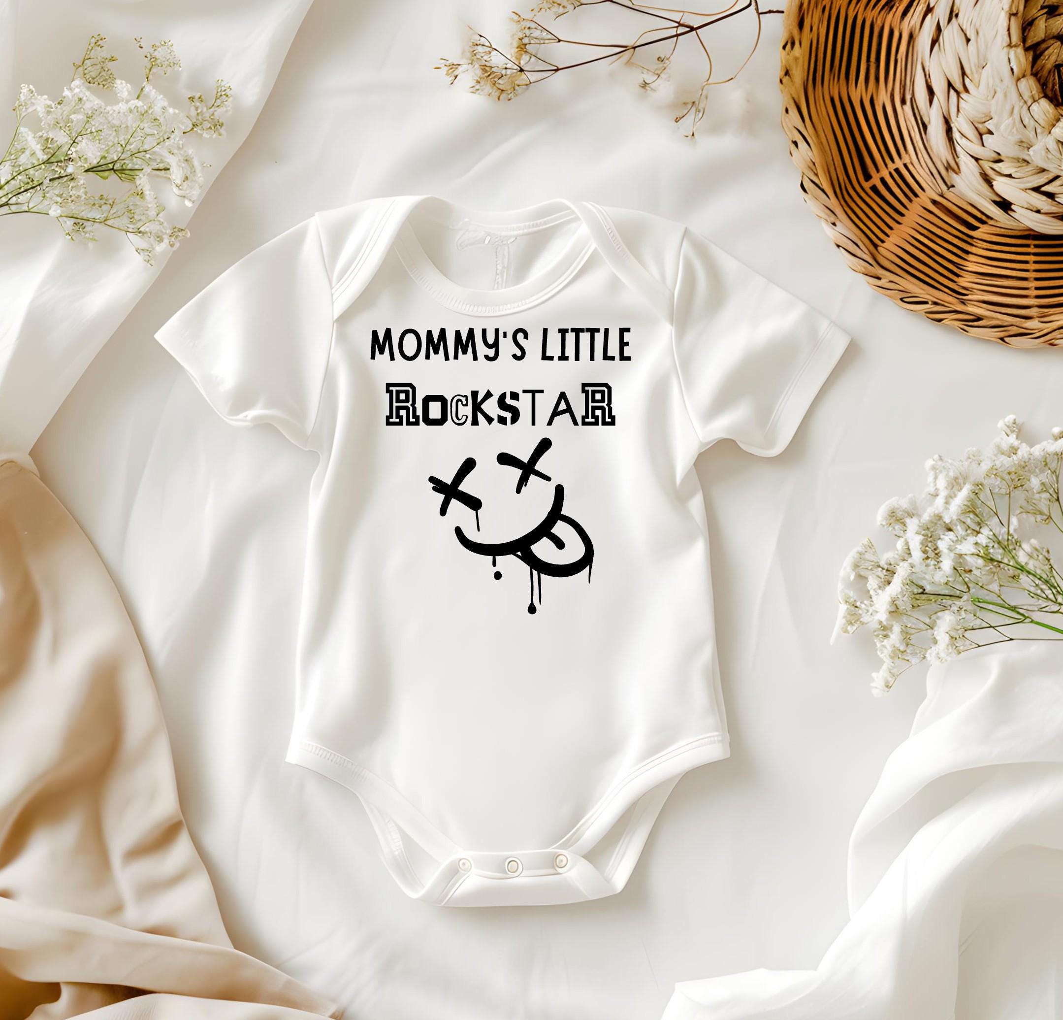 Daddy's Little Rockstar or Mommy's Little Rockstar Baby Bodysuit