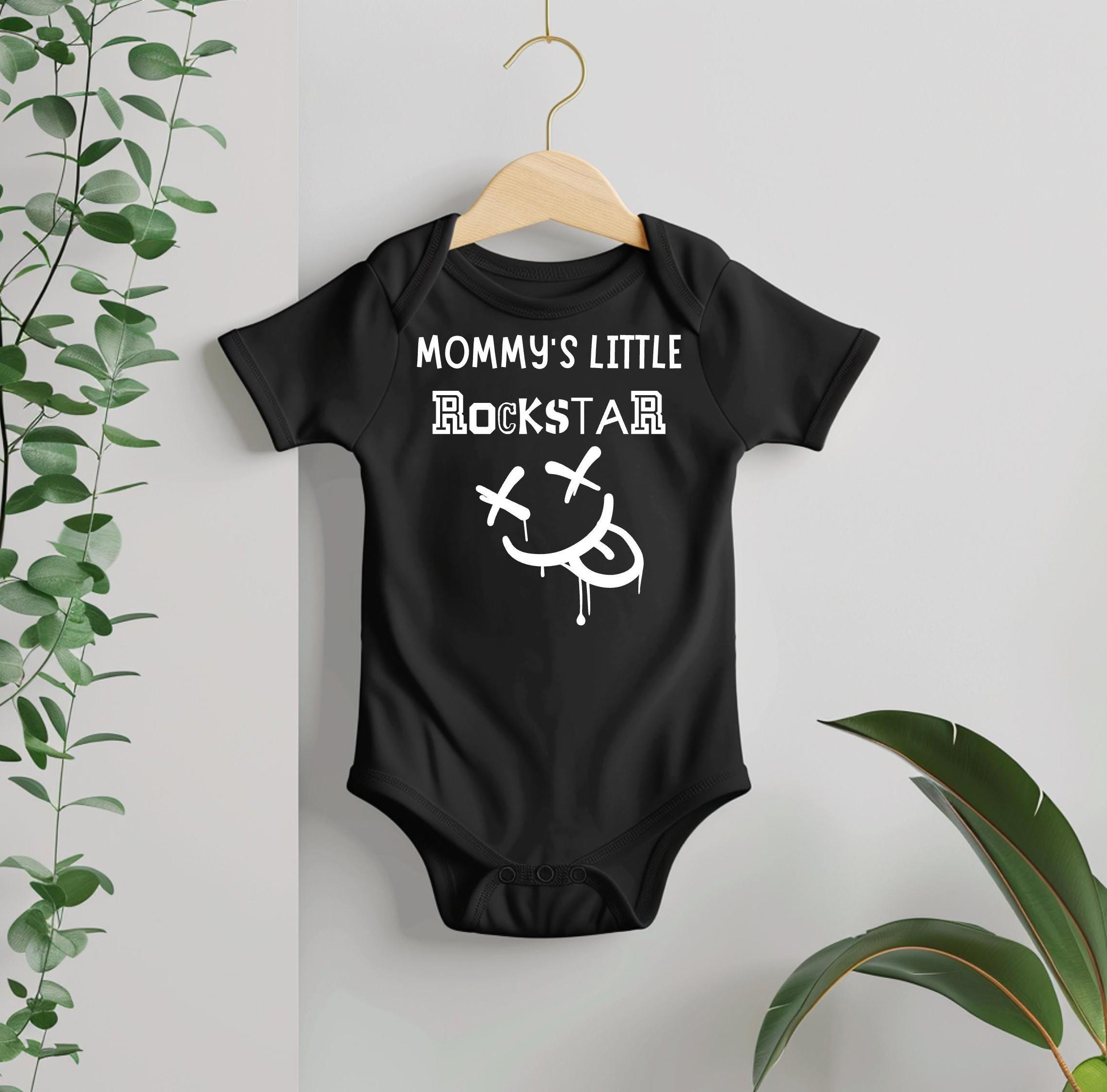 Daddy's Little Rockstar or Mommy's Little Rockstar Baby Bodysuit