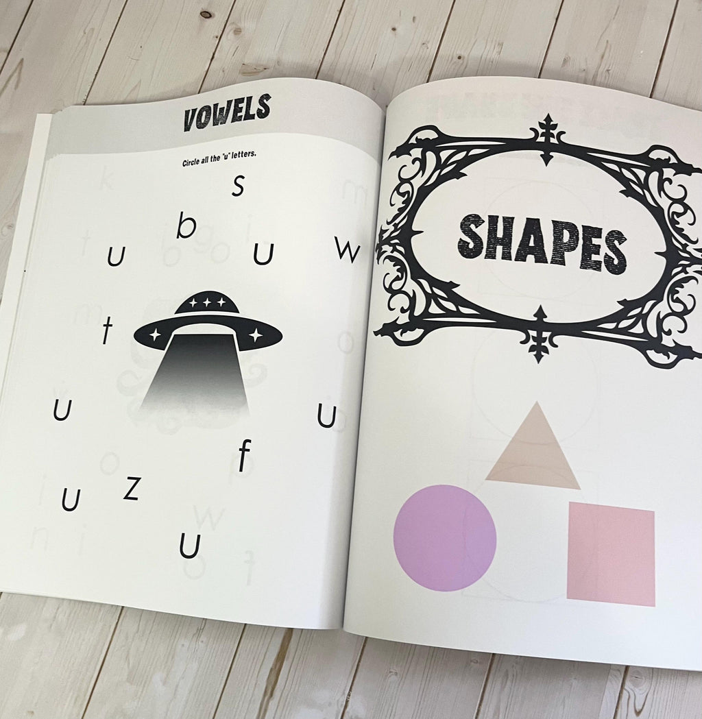 Little Rebel Toddler Workbook- Activity Book for ABC’s, Numbers, Tracing, Colours etc Gothic Style, 92 Page Printed Workbook For Alt Parents