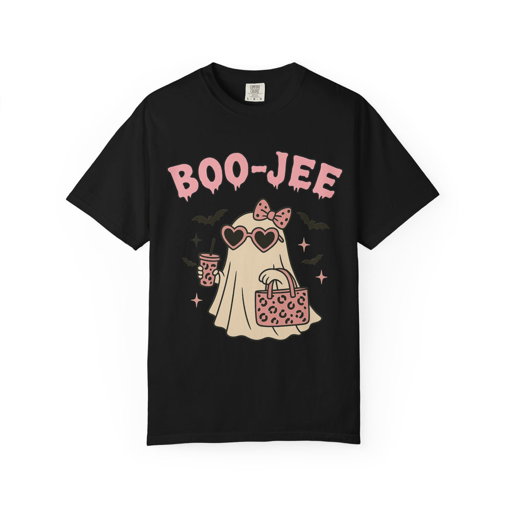 Boo-Jee Ghostly Unisex T-shirt, Halloween Apparel, Cute Ghost Tee, Trendy Halloween Shirt, Casual Fall Outfit