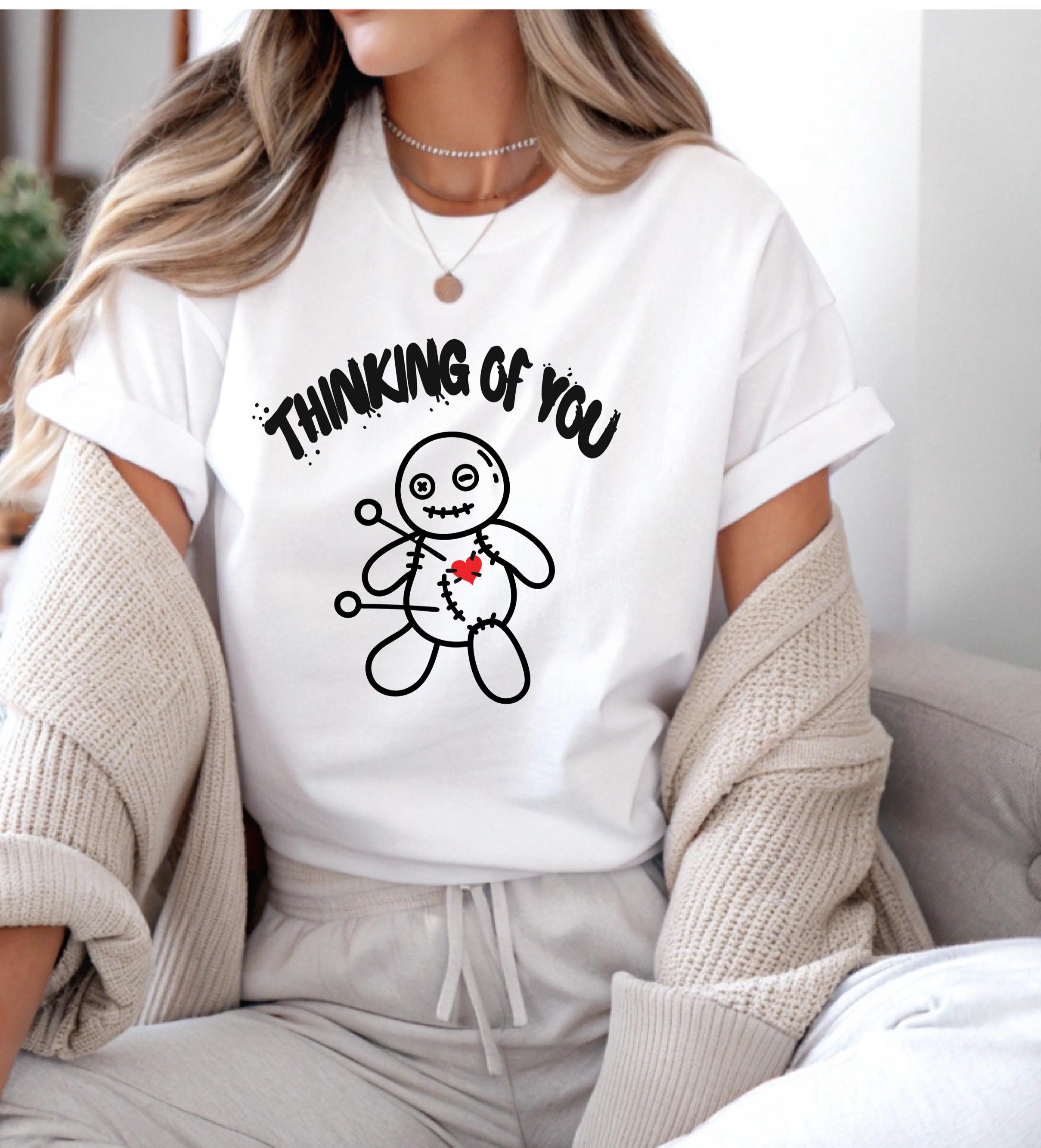 Thinking of You Voodoo Doll Design Custom Made T-shirt