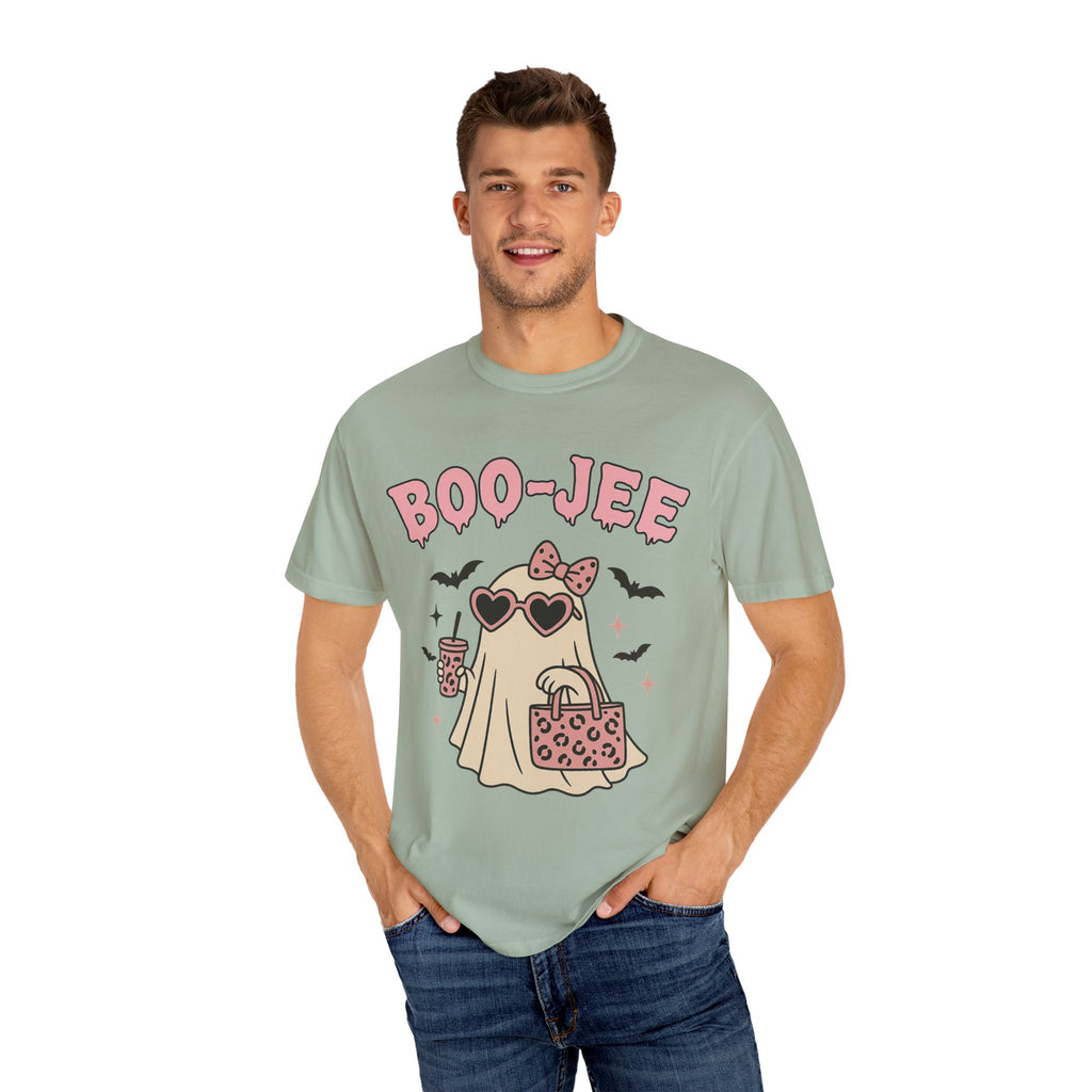 Boo-Jee Ghostly Unisex T-shirt, Halloween Apparel, Cute Ghost Tee, Trendy Halloween Shirt, Casual Fall Outfit