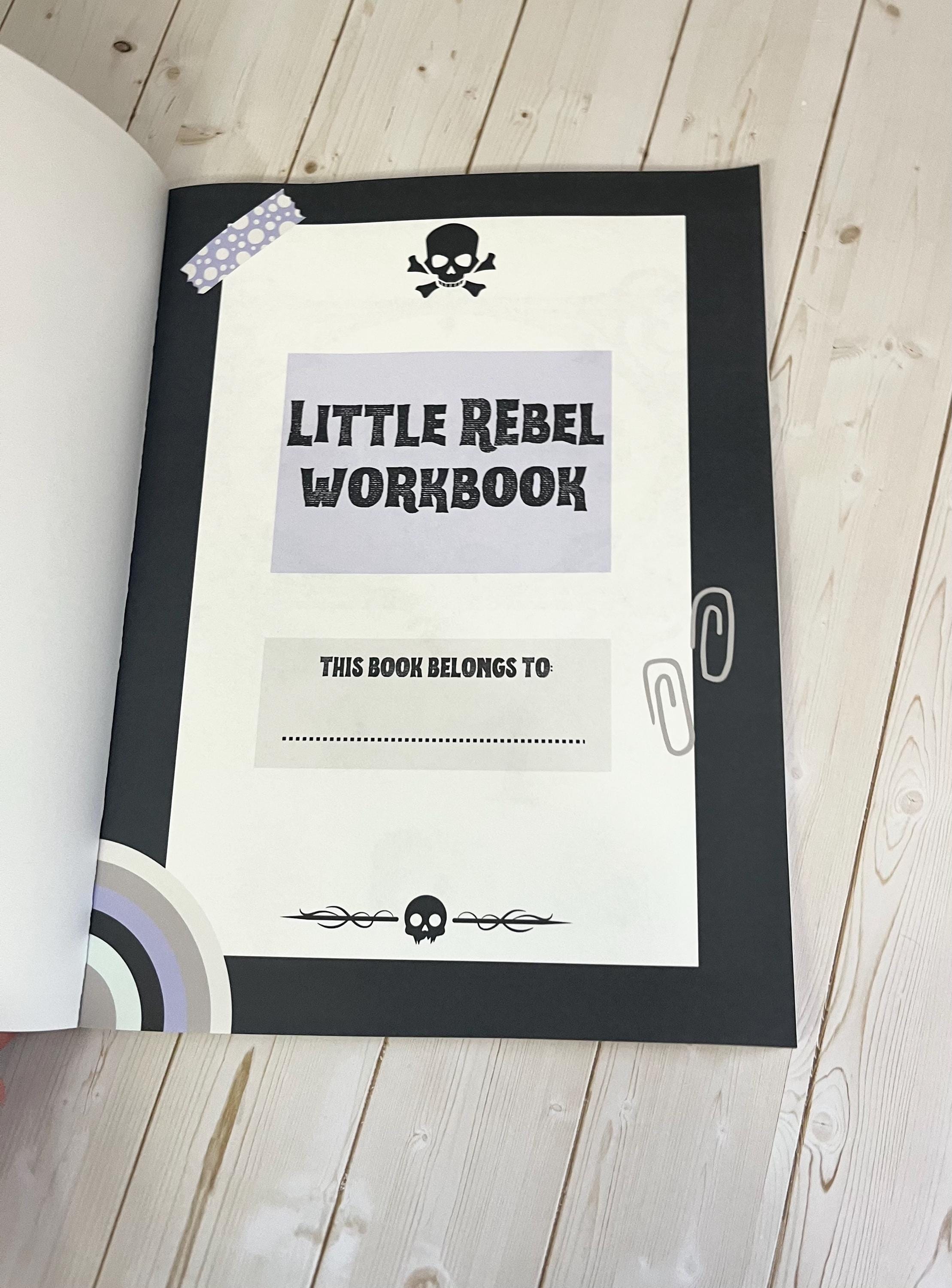 Little Rebel Toddler Workbook- Activity Book for ABC’s, Numbers, Tracing, Colours etc Gothic Style, 92 Page Printed Workbook For Alt Parents