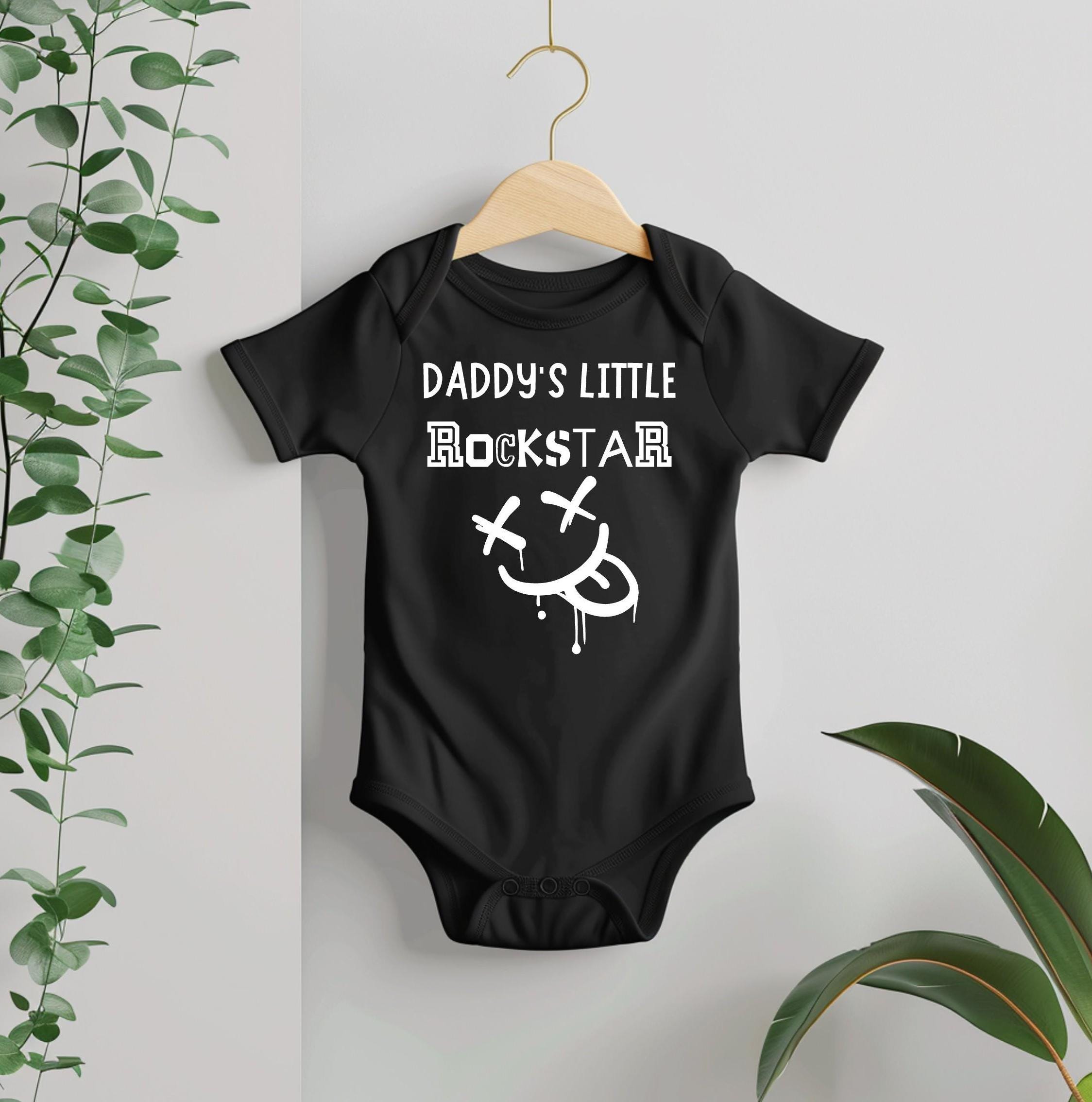 Daddy's Little Rockstar or Mommy's Little Rockstar Baby Bodysuit