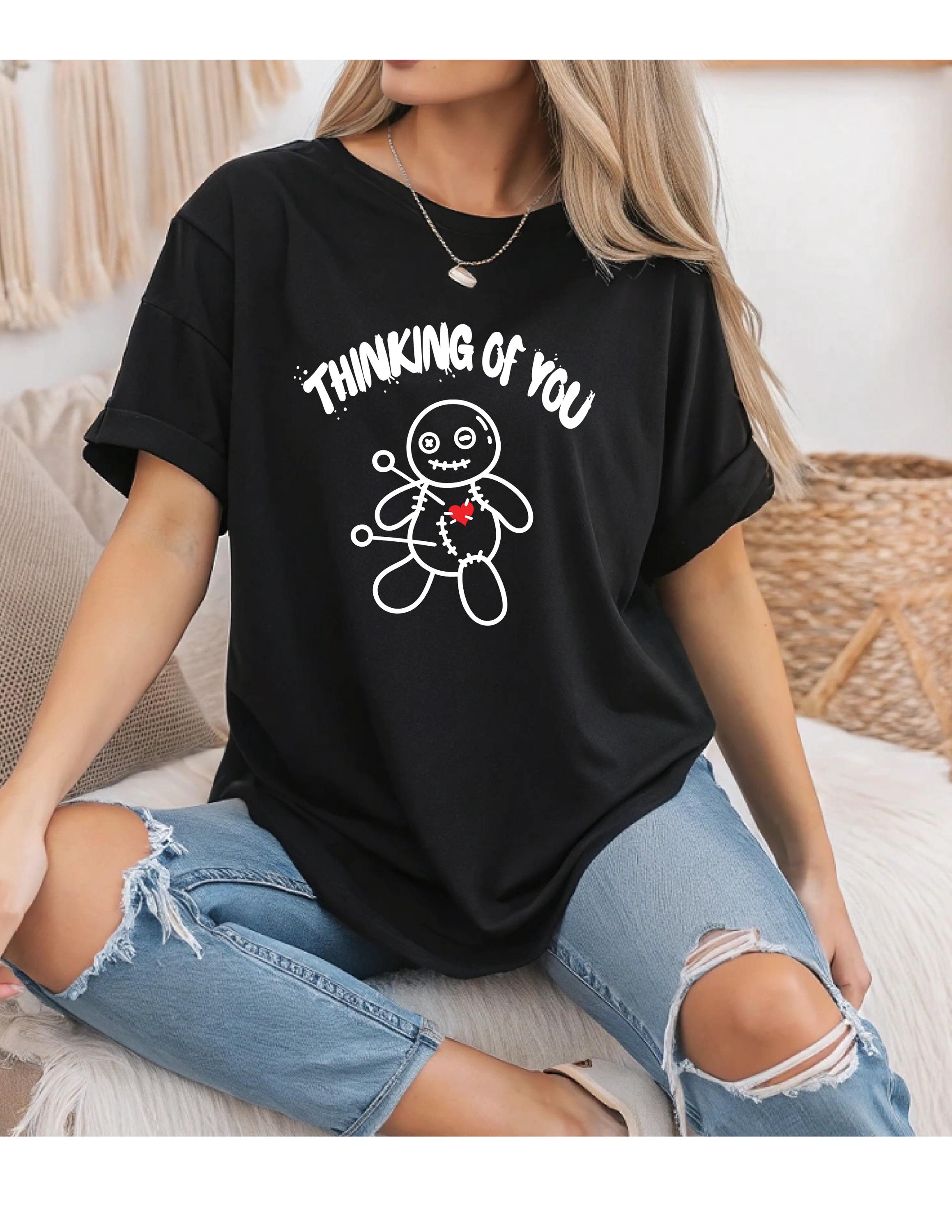 Thinking of You Voodoo Doll Design Custom Made T-shirt