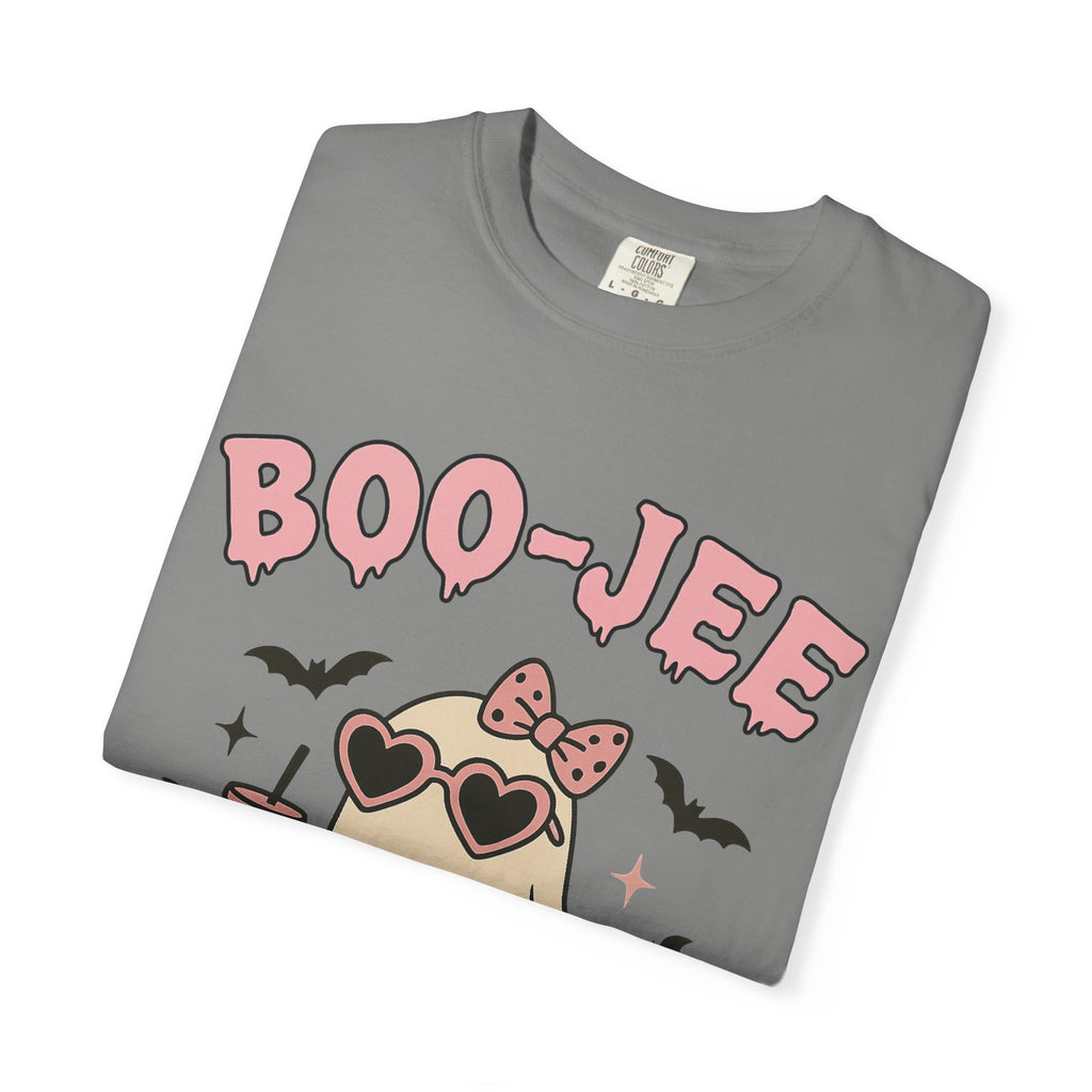 Boo-Jee Ghostly Unisex T-shirt, Halloween Apparel, Cute Ghost Tee, Trendy Halloween Shirt, Casual Fall Outfit