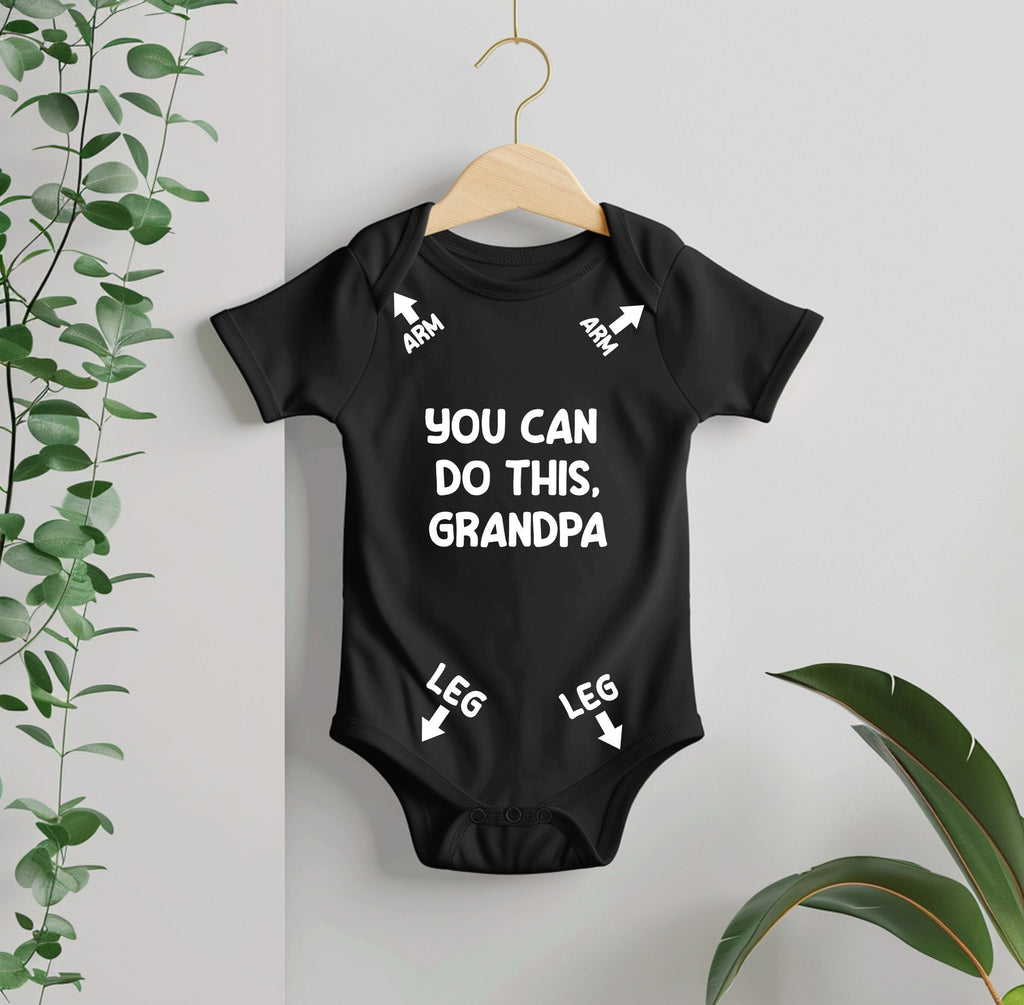 Funny Instructions Baby Bodysuit For Dad or Grandpa