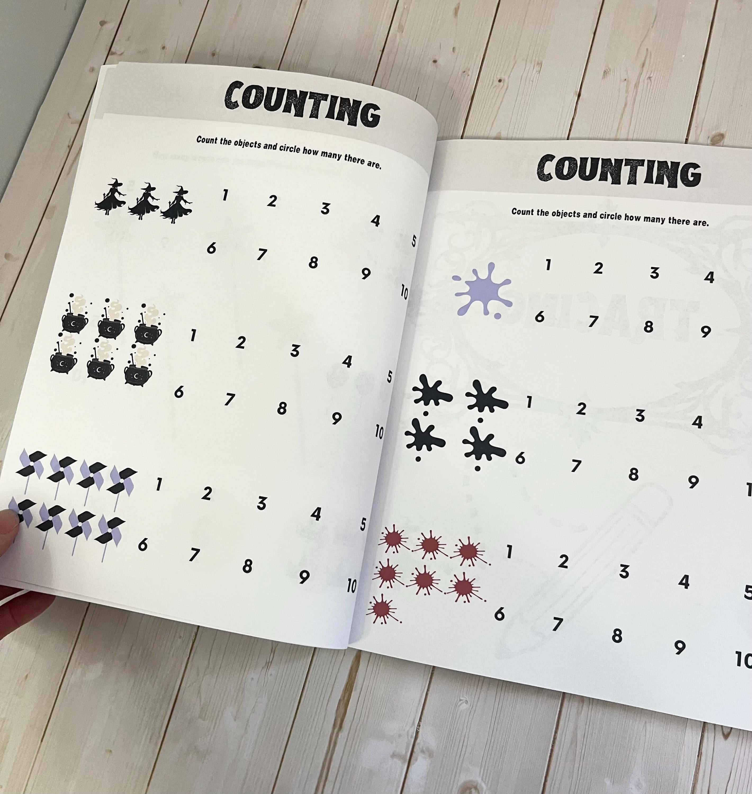 Little Rebel Toddler Workbook- Activity Book for ABC’s, Numbers, Tracing, Colours etc Gothic Style, 92 Page Printed Workbook For Alt Parents