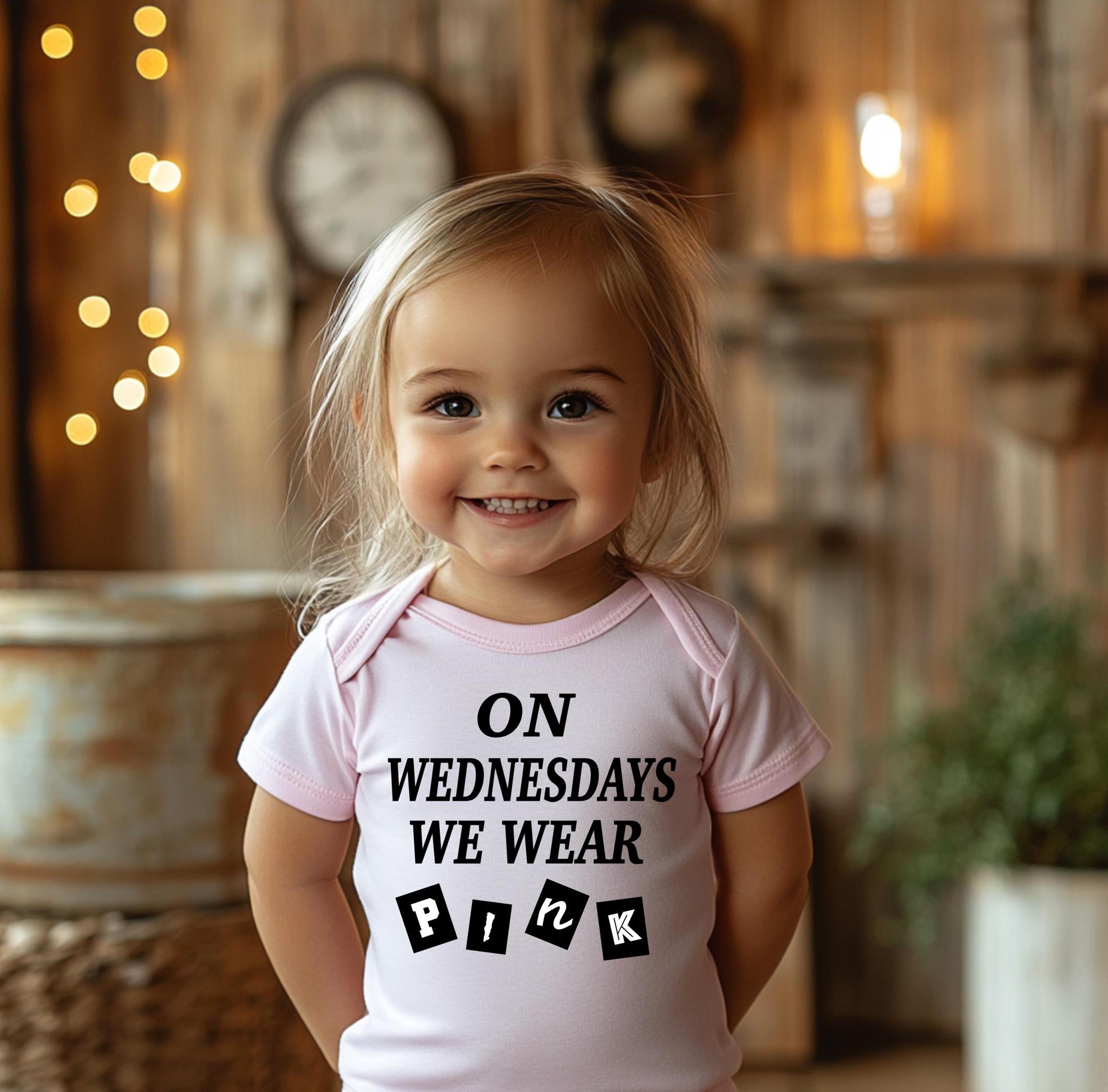 On Wednesdays We Wear Pink Baby Bodysuit