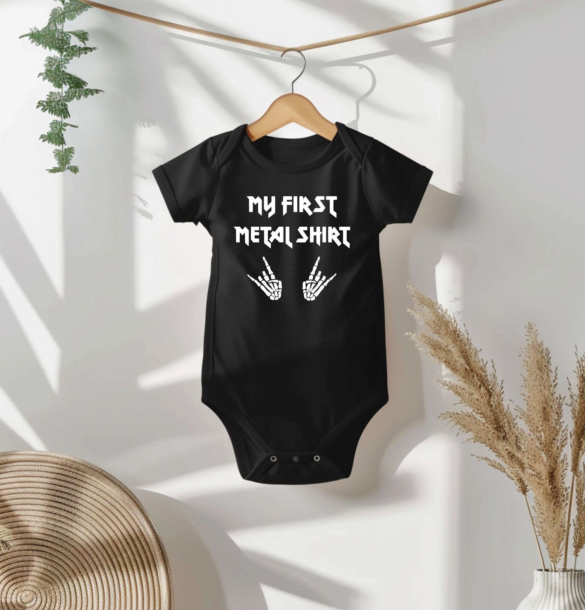 My First Metal Shirt Baby Bodysuit