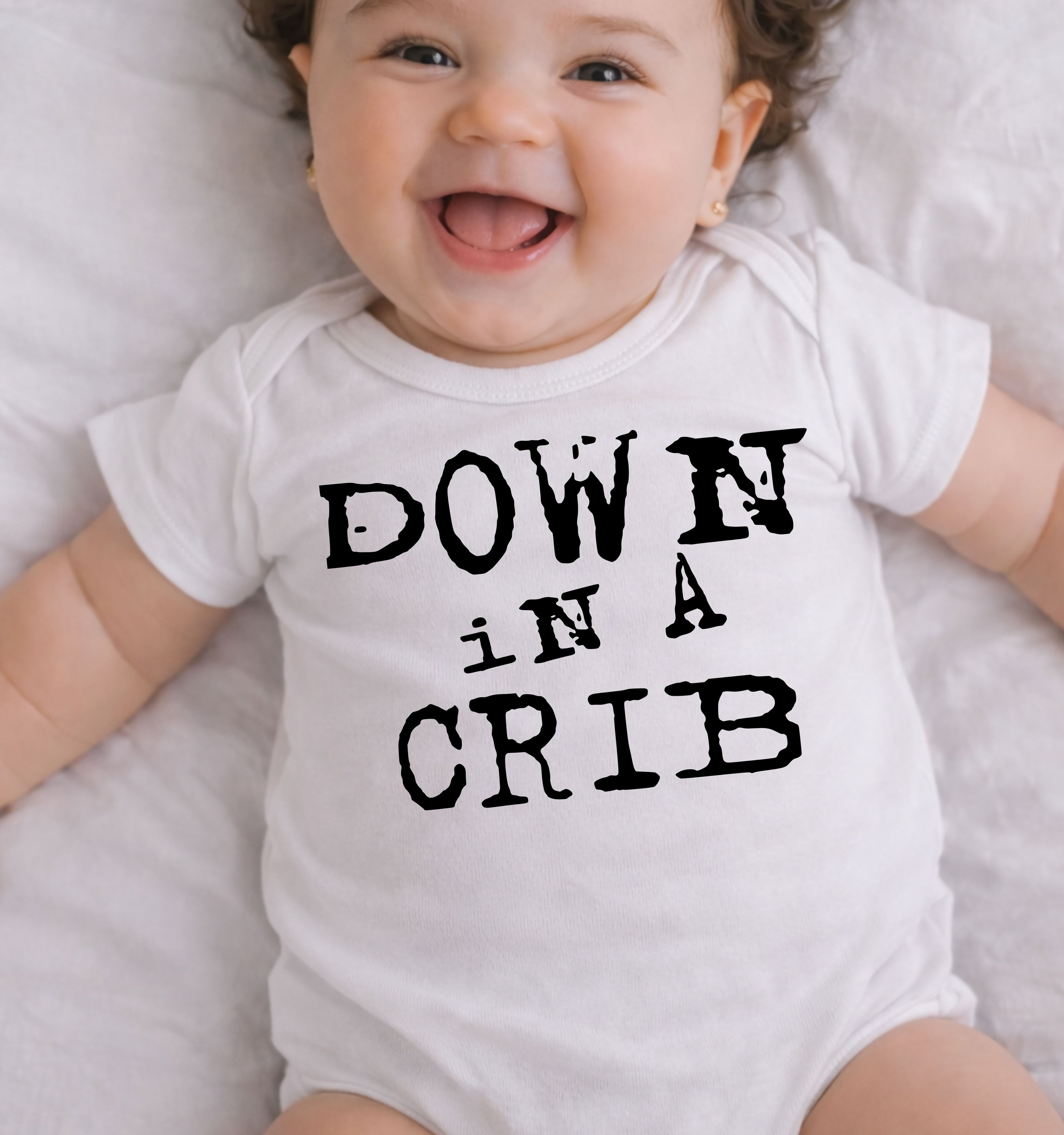 Down In A Crib Baby Bodysuit