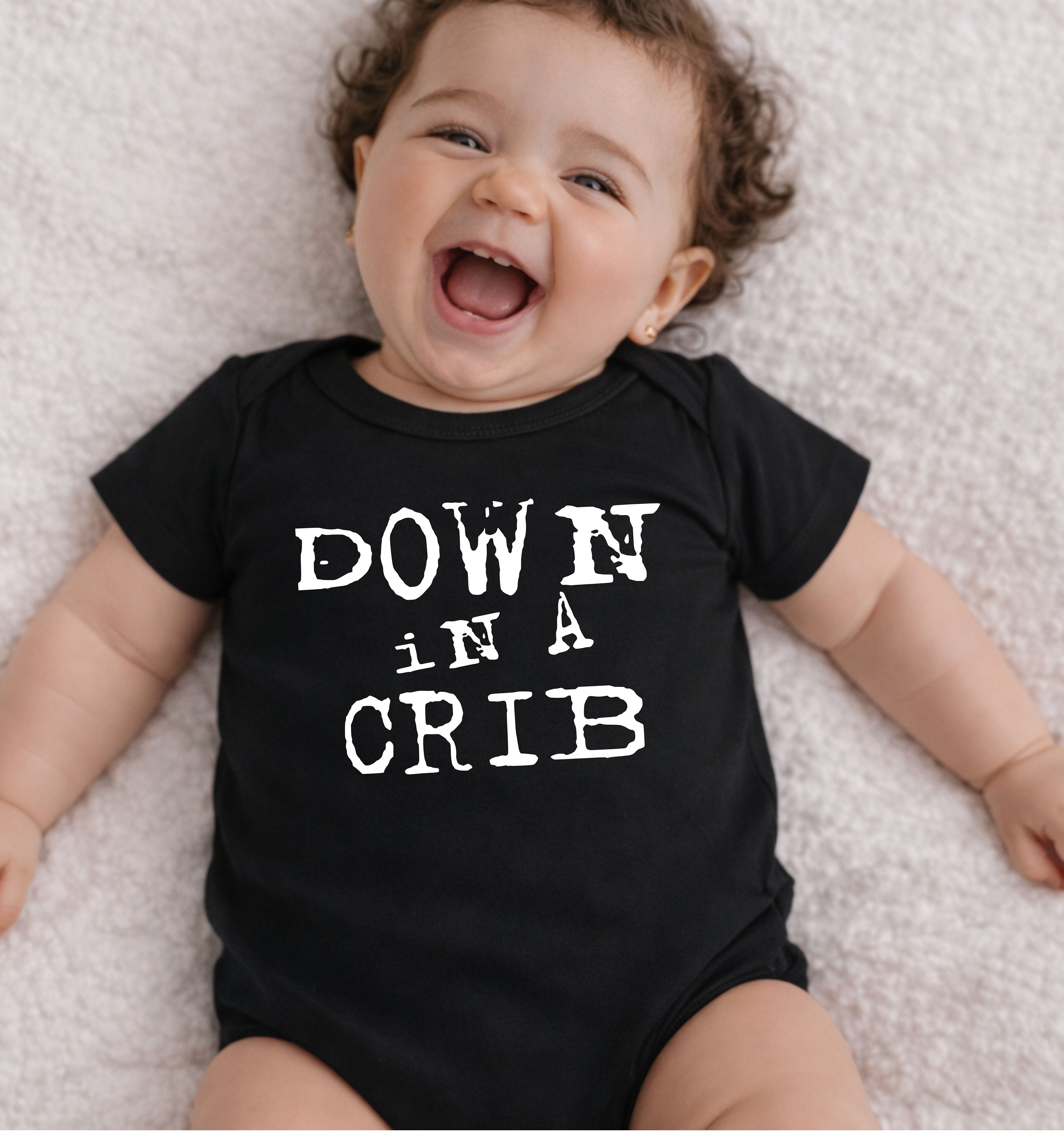 Down In A Crib Baby Bodysuit