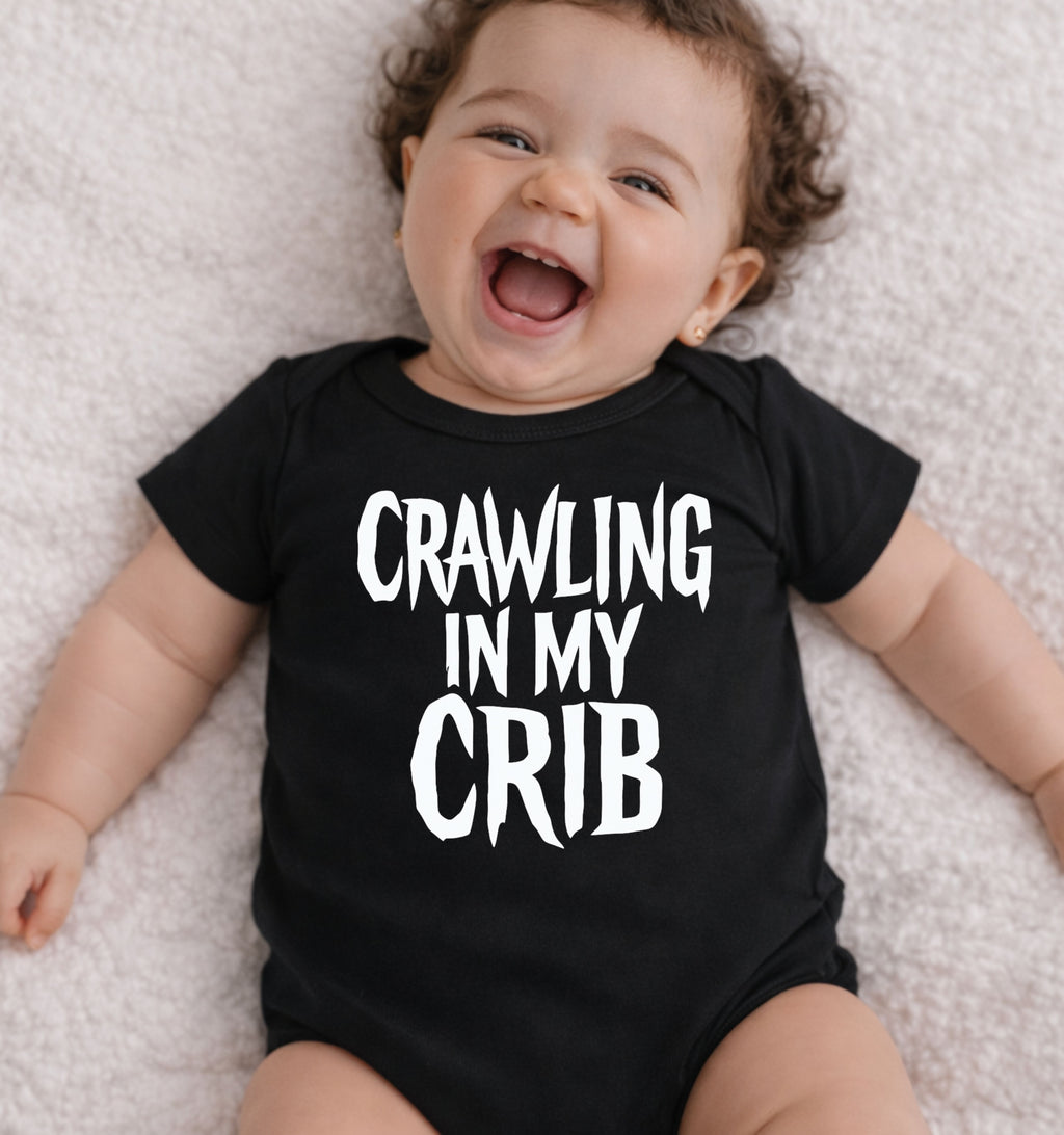 Crawling In My Crib Baby Bodysuit