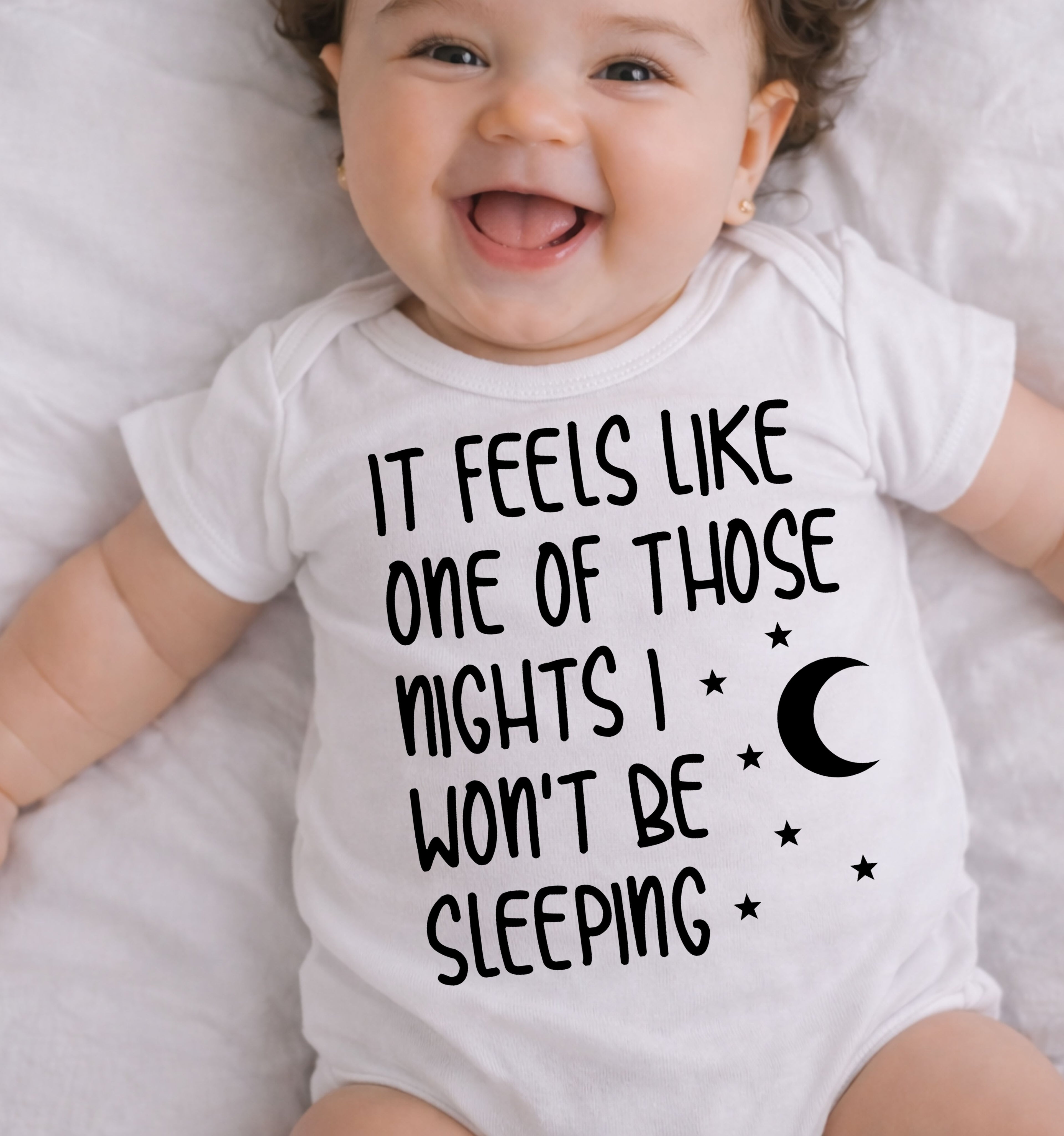 It Feels Like One Of Those Nights I Won't Be Sleeping Baby Bodysuit