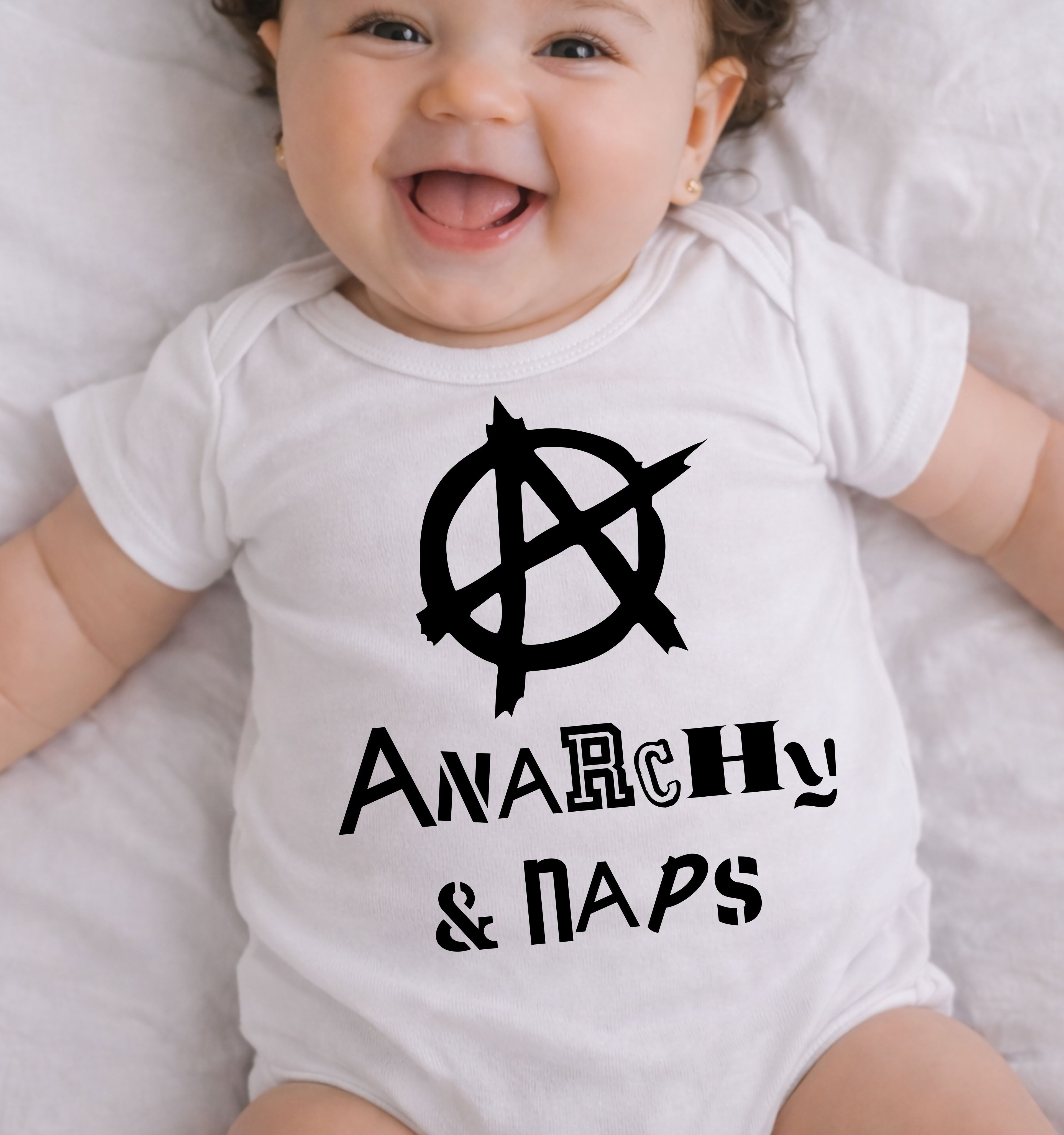 Anarchy & Naps Baby Bodysuit: Punk Rock Fan Gift