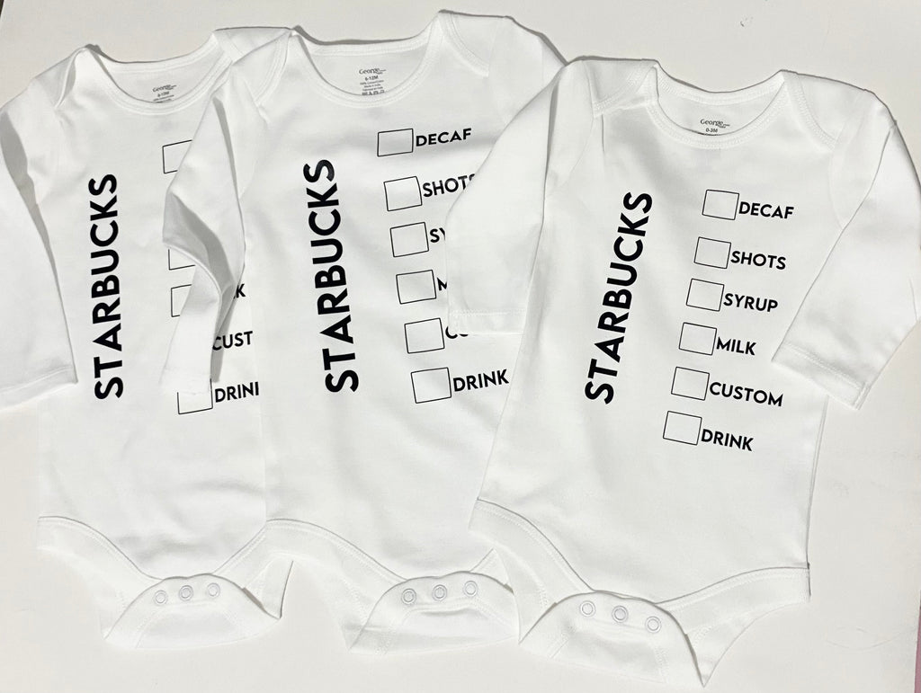 Starbucks Hot Coffee Cup Baby Bodysuit and Belt Costume