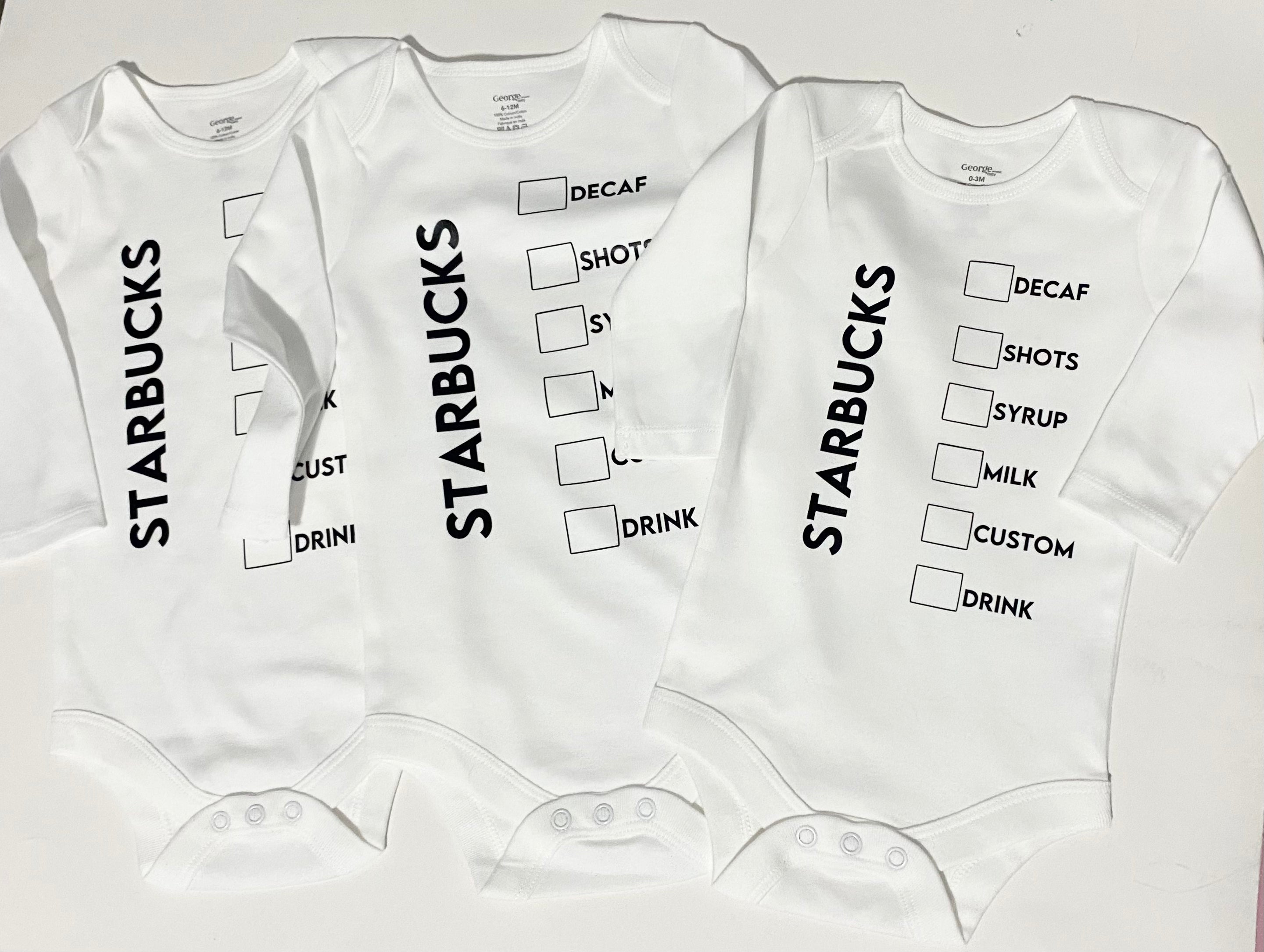 Starbucks Hot Coffee Cup Baby Bodysuit and Belt Costume