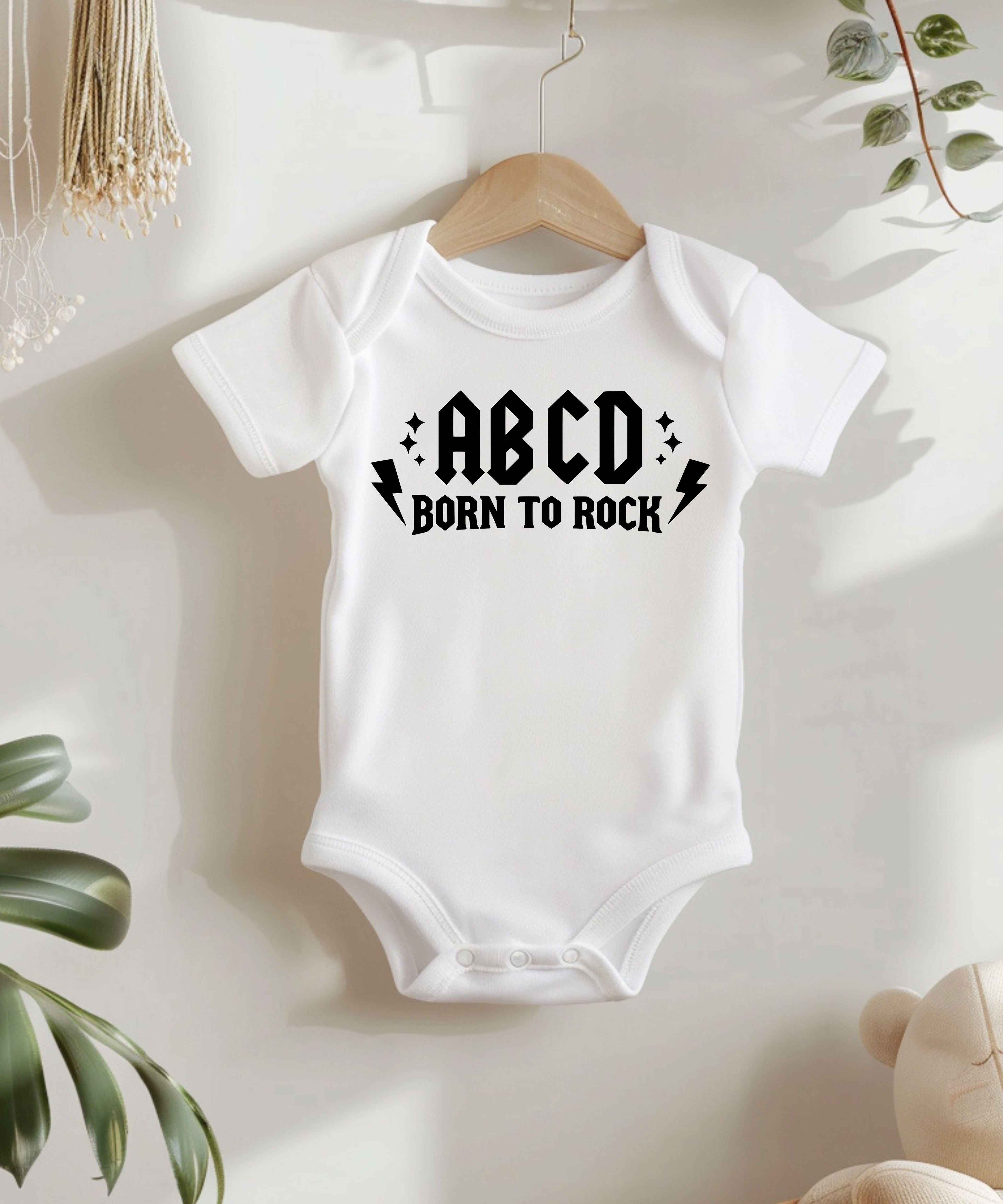 ABCD Born To Rock Baby Bodysuit