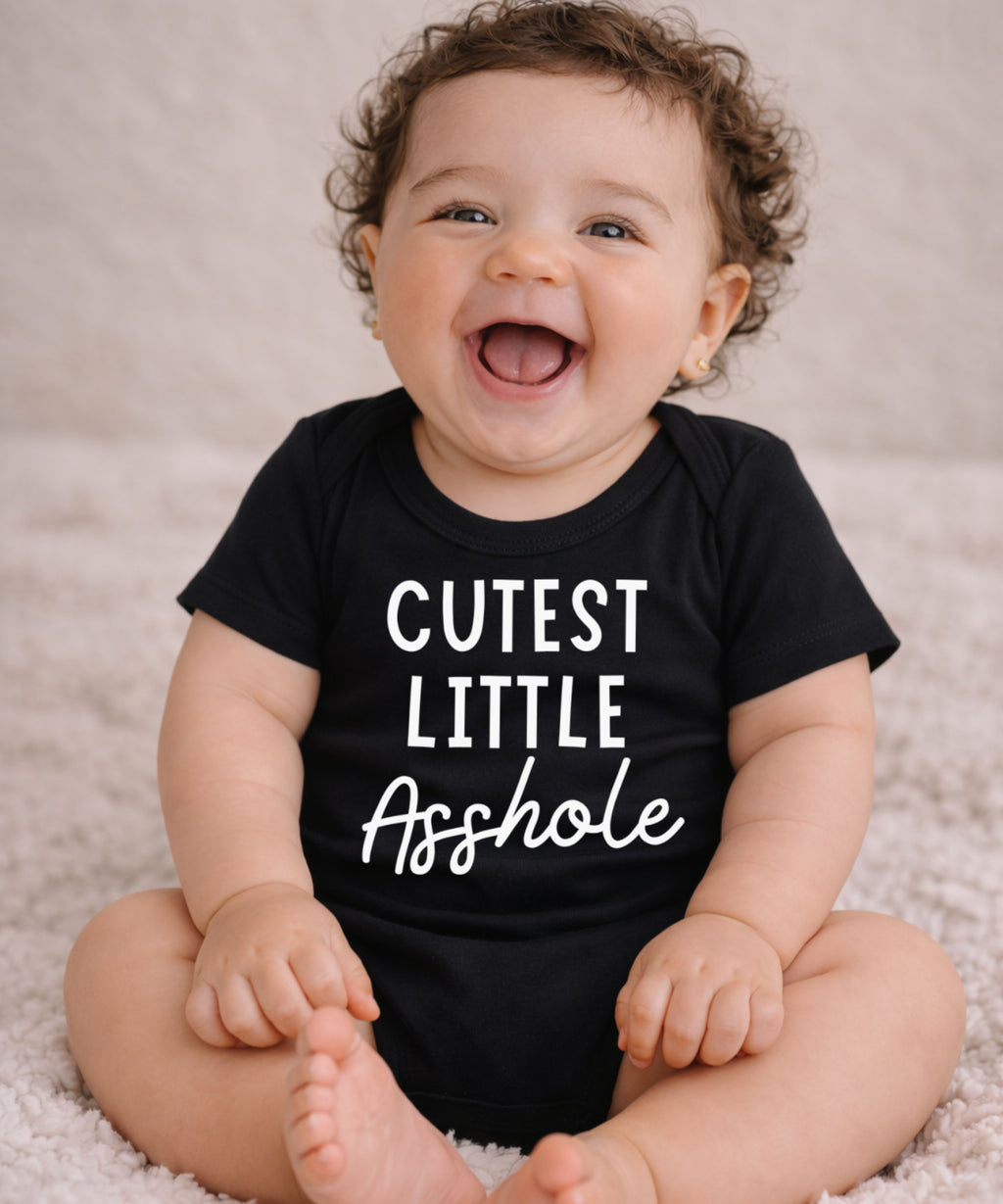 Cutest Little Asshole Funny Baby Bodysuit