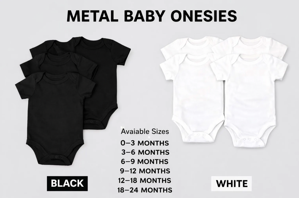 Metal Vol 1 Baby Bundle- 3 Baby Bodysuits
