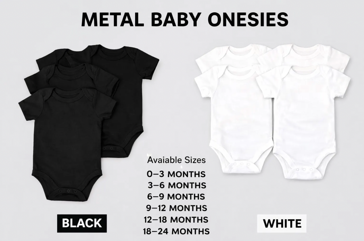 Metal Vol 1 Baby Bundle- 3 Baby Bodysuits