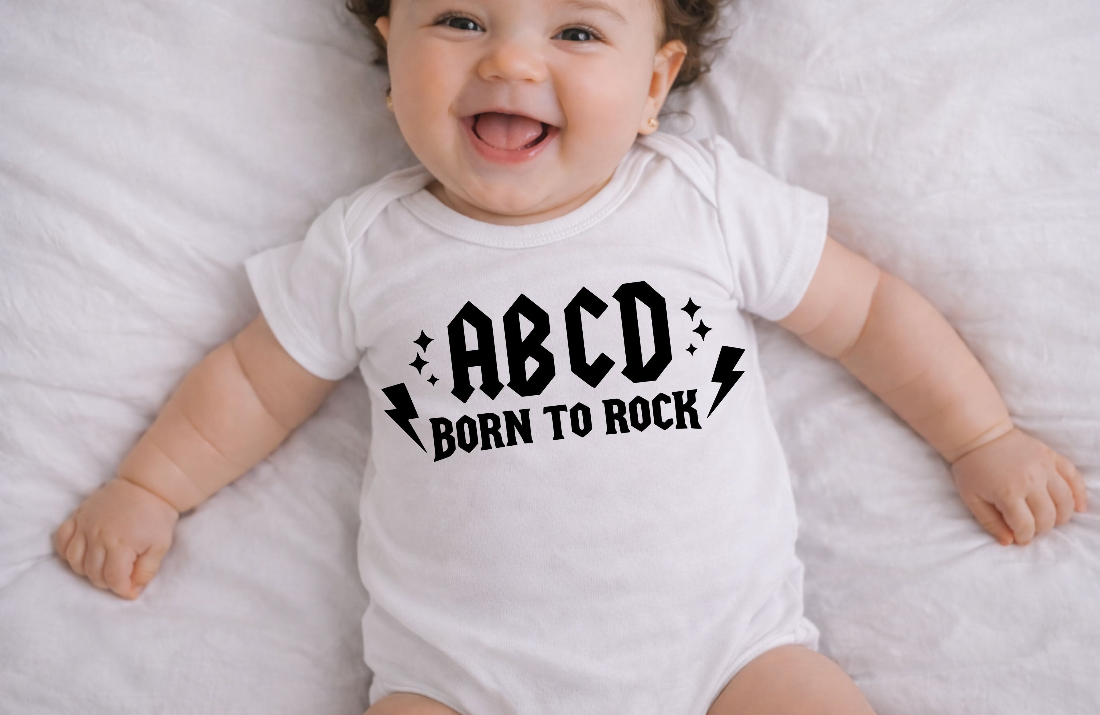 ABCD Born To Rock Baby Bodysuit