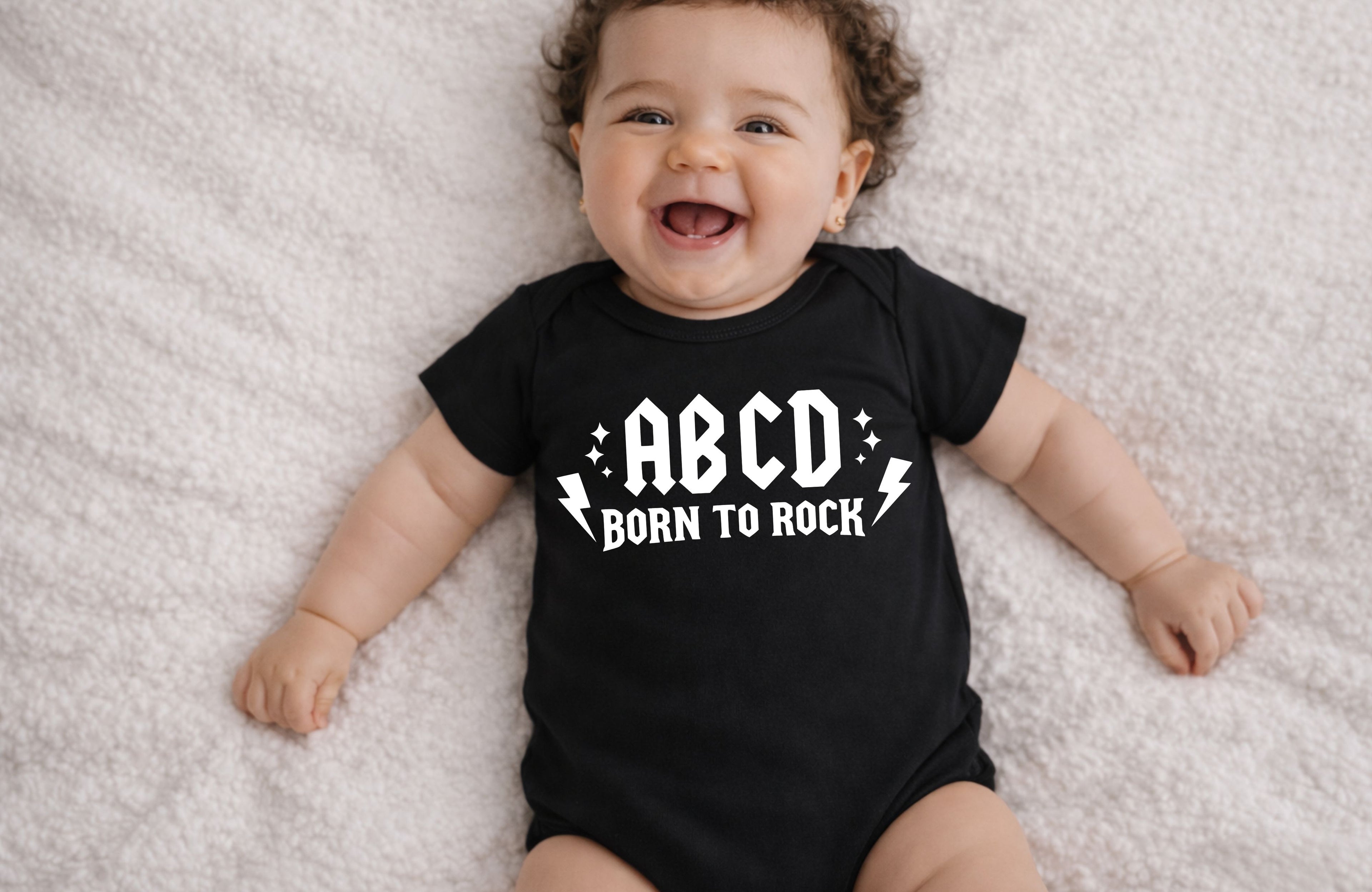 ABCD Born To Rock Baby Bodysuit