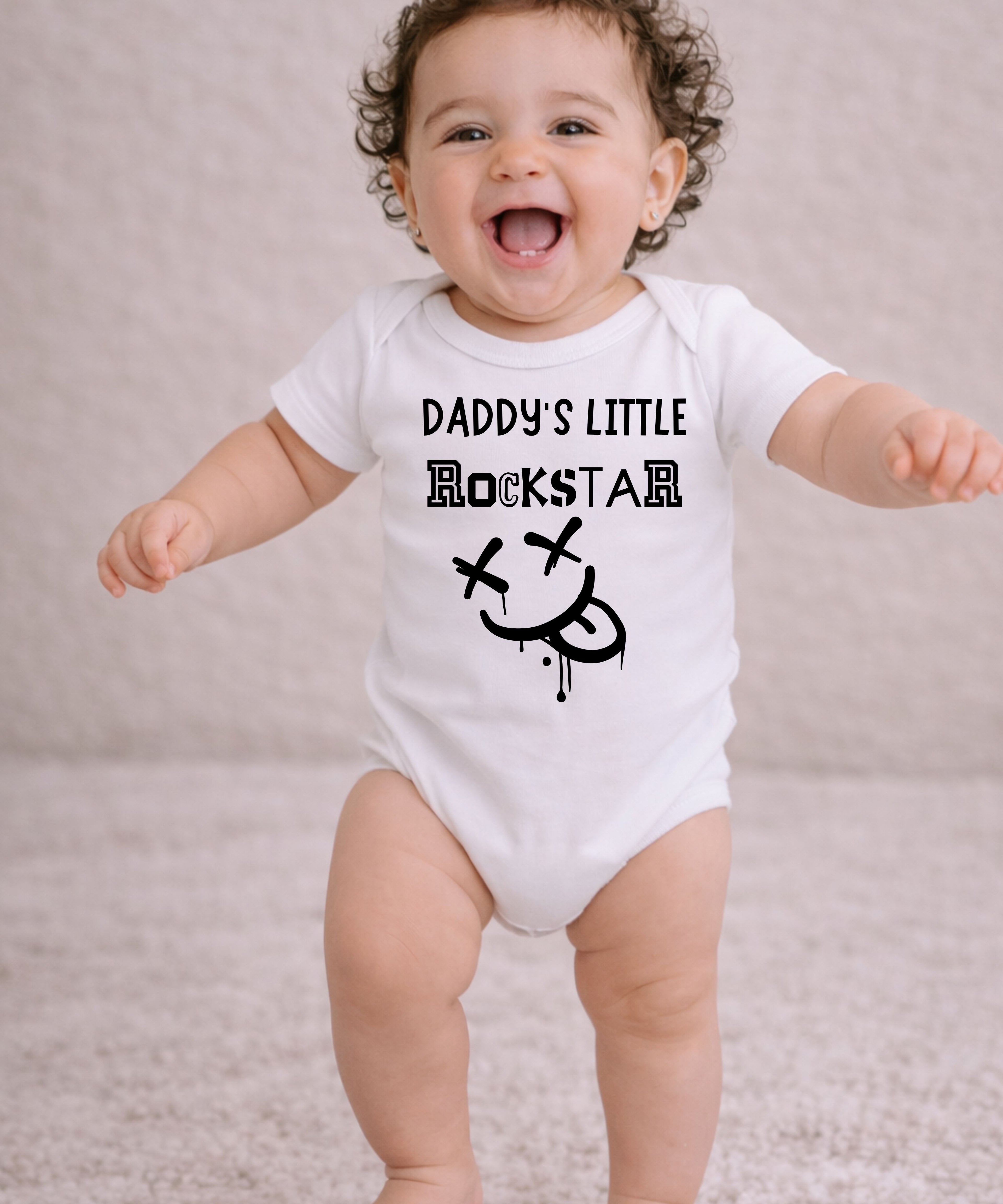 Daddy's or Mommy's Little Rockstar Baby Bodysuit