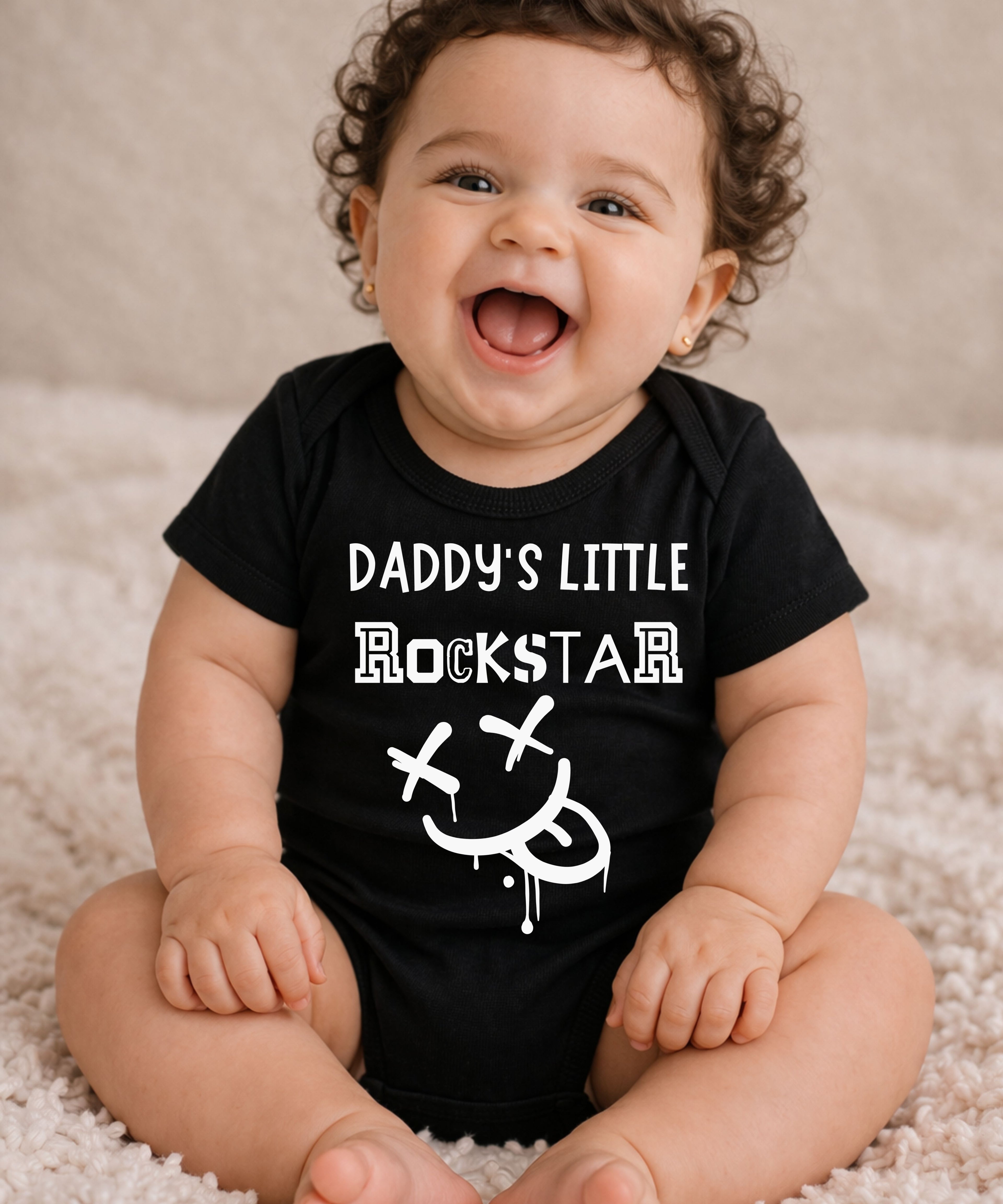 Daddy's or Mommy's Little Rockstar Baby Bodysuit