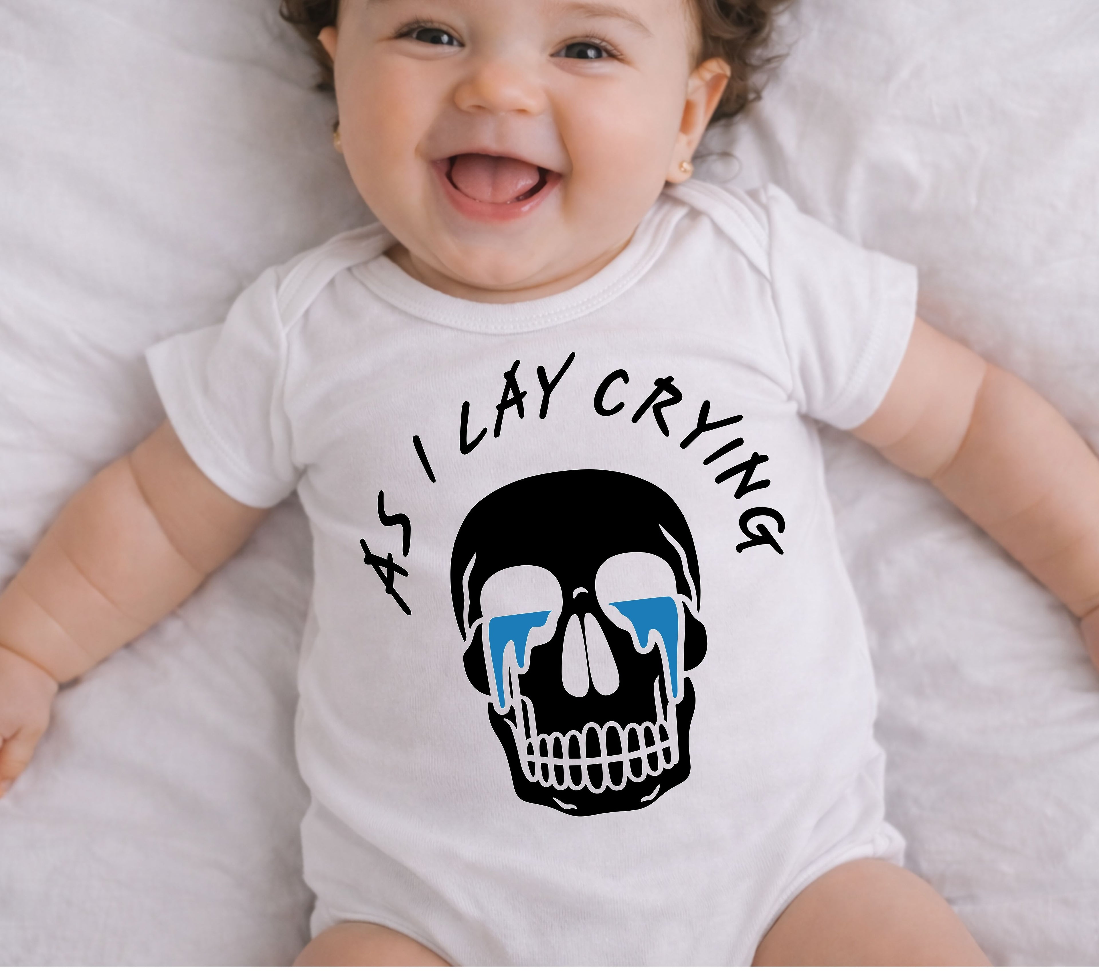 As I Lay Crying Baby Bodysuit