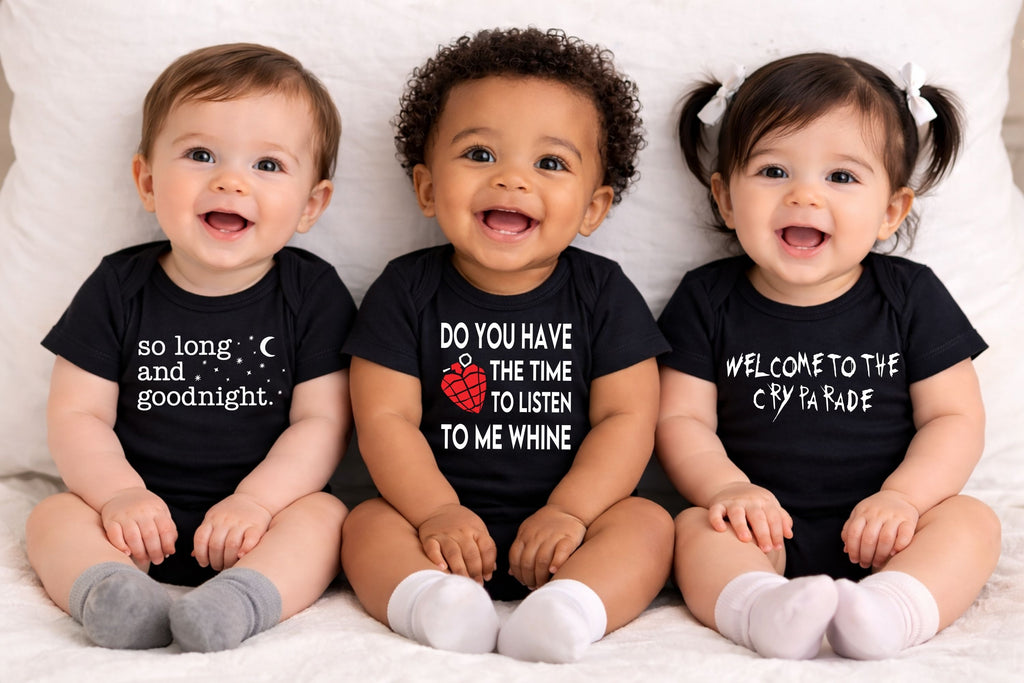 Alt Baby Bundle- 3 Baby Bodysuits For Punk Rock Fans