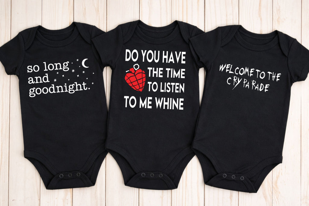 Alt Baby Bundle- 3 Baby Bodysuits For Punk Rock Fans